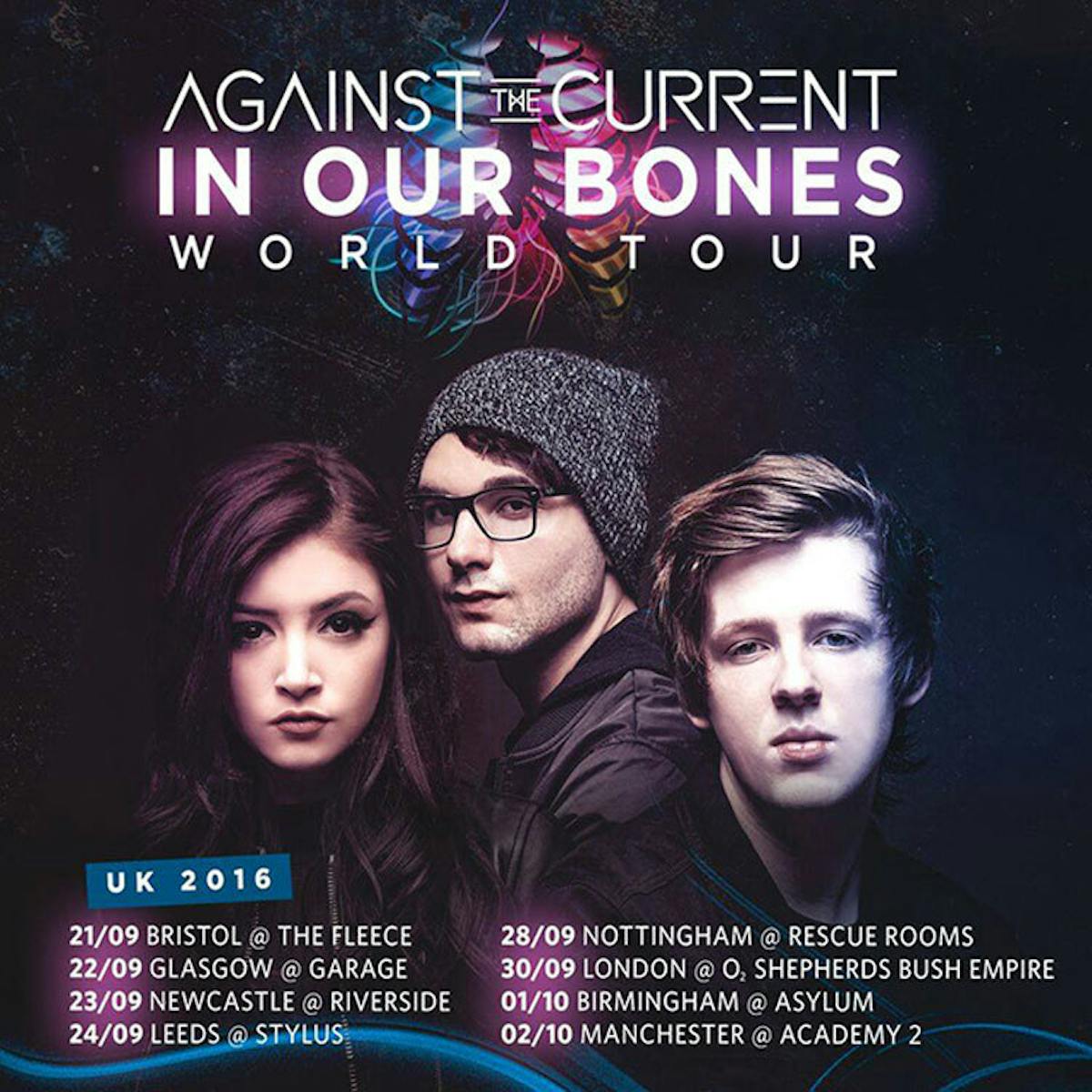 against the current tour uk