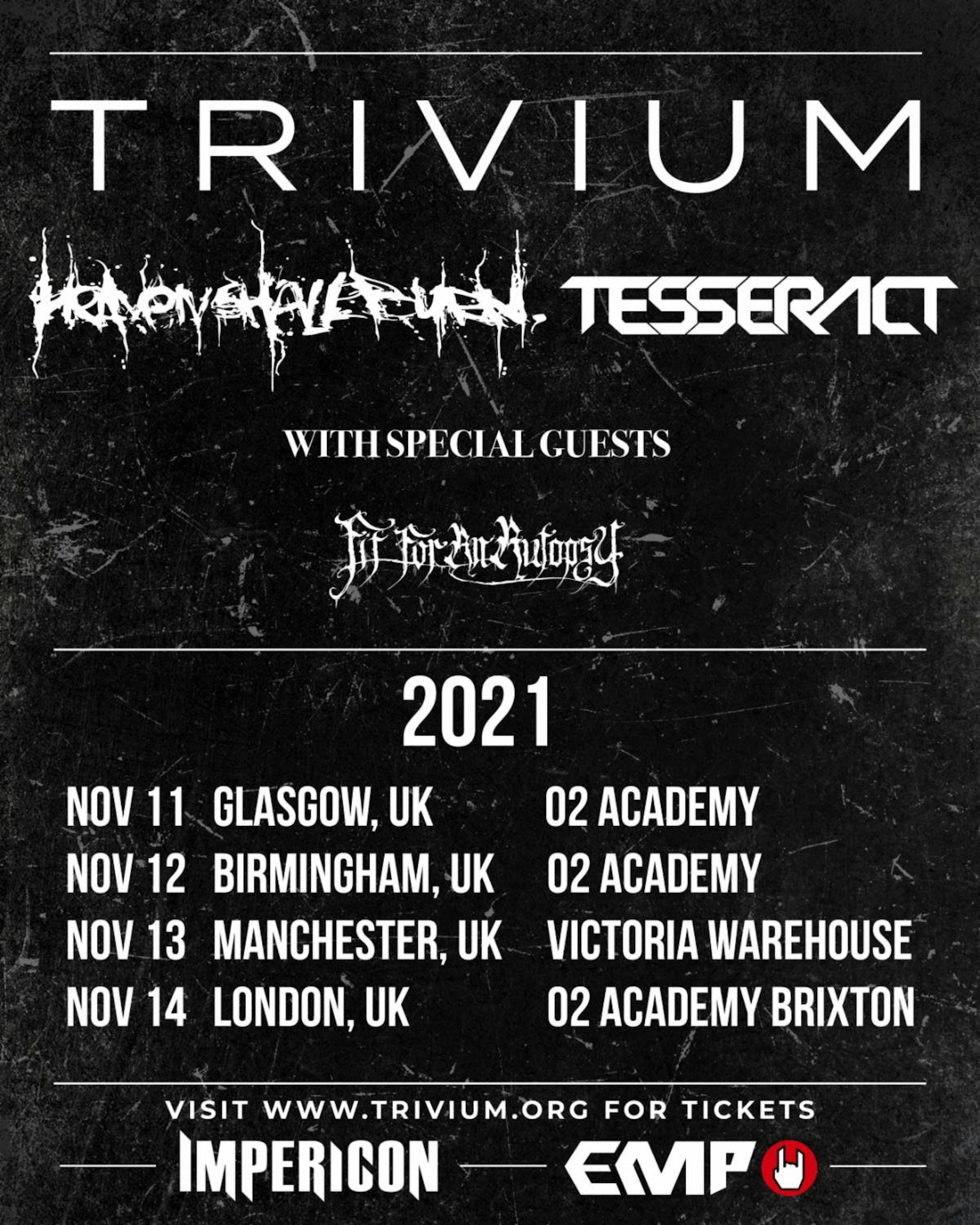trivium tour set times