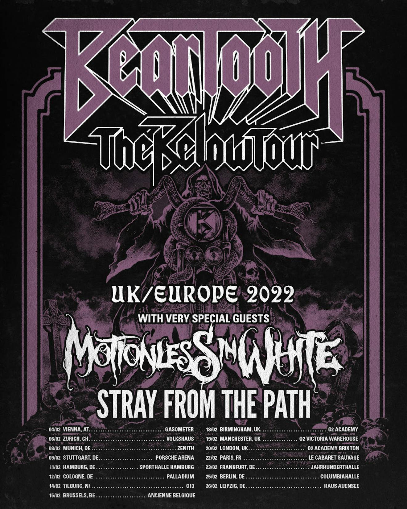 Beartooth announce UK/European tour with Motionless In White, Stray