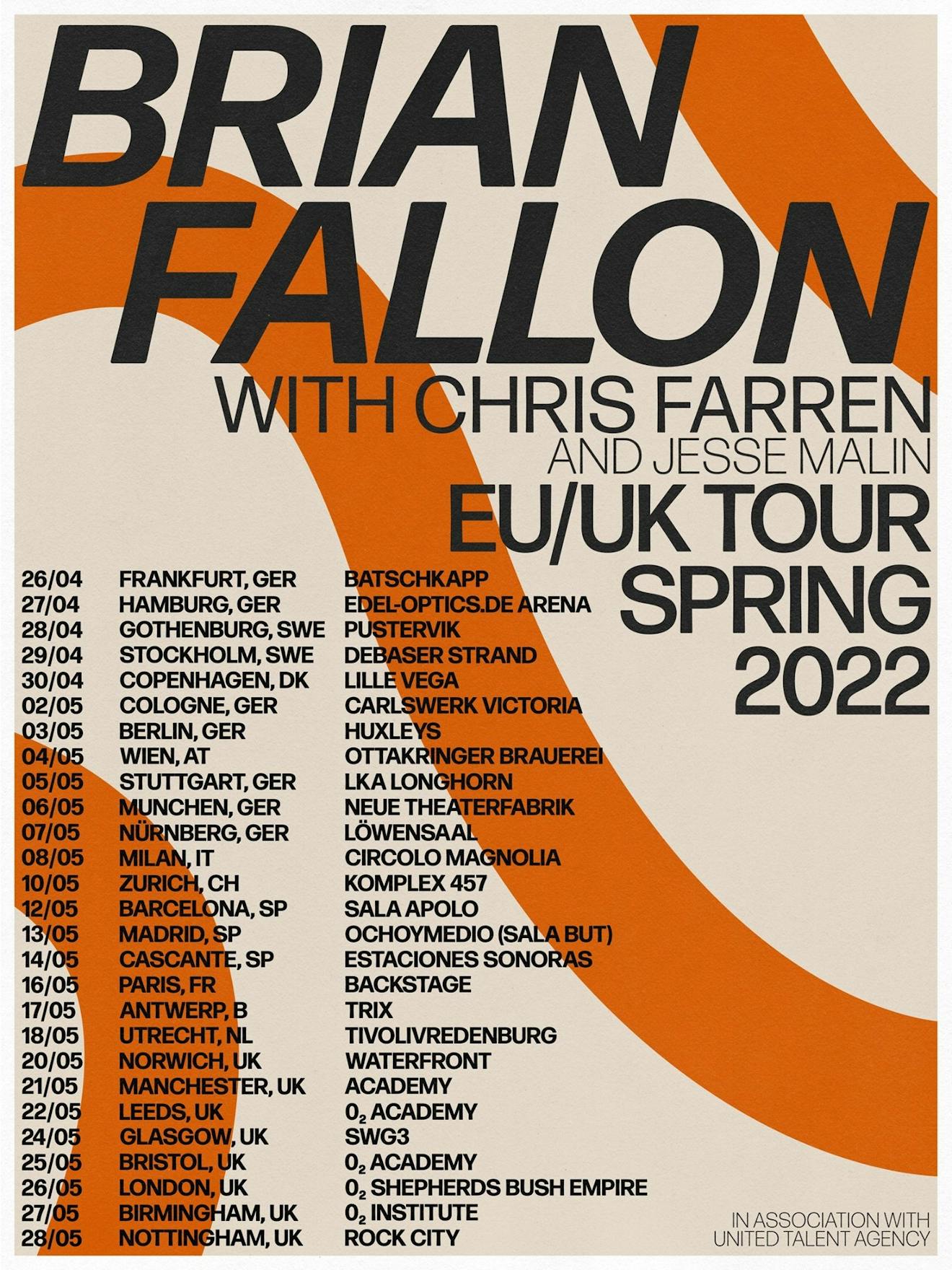 Brian Fallon announces rescheduled UK / European tour, shares new R.E.M
