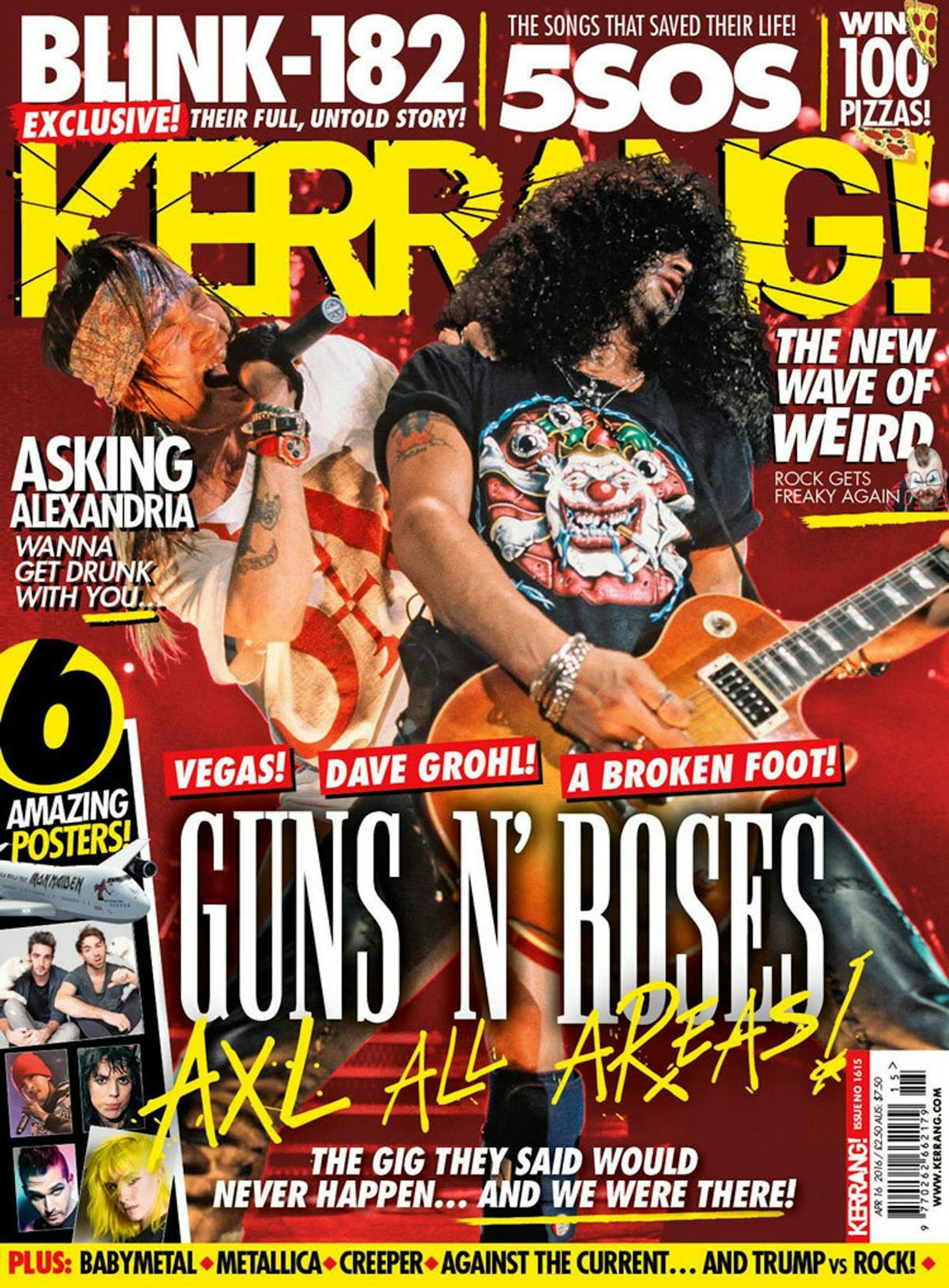 Guns N Roses Kerrang magazine Las Vegas 2016