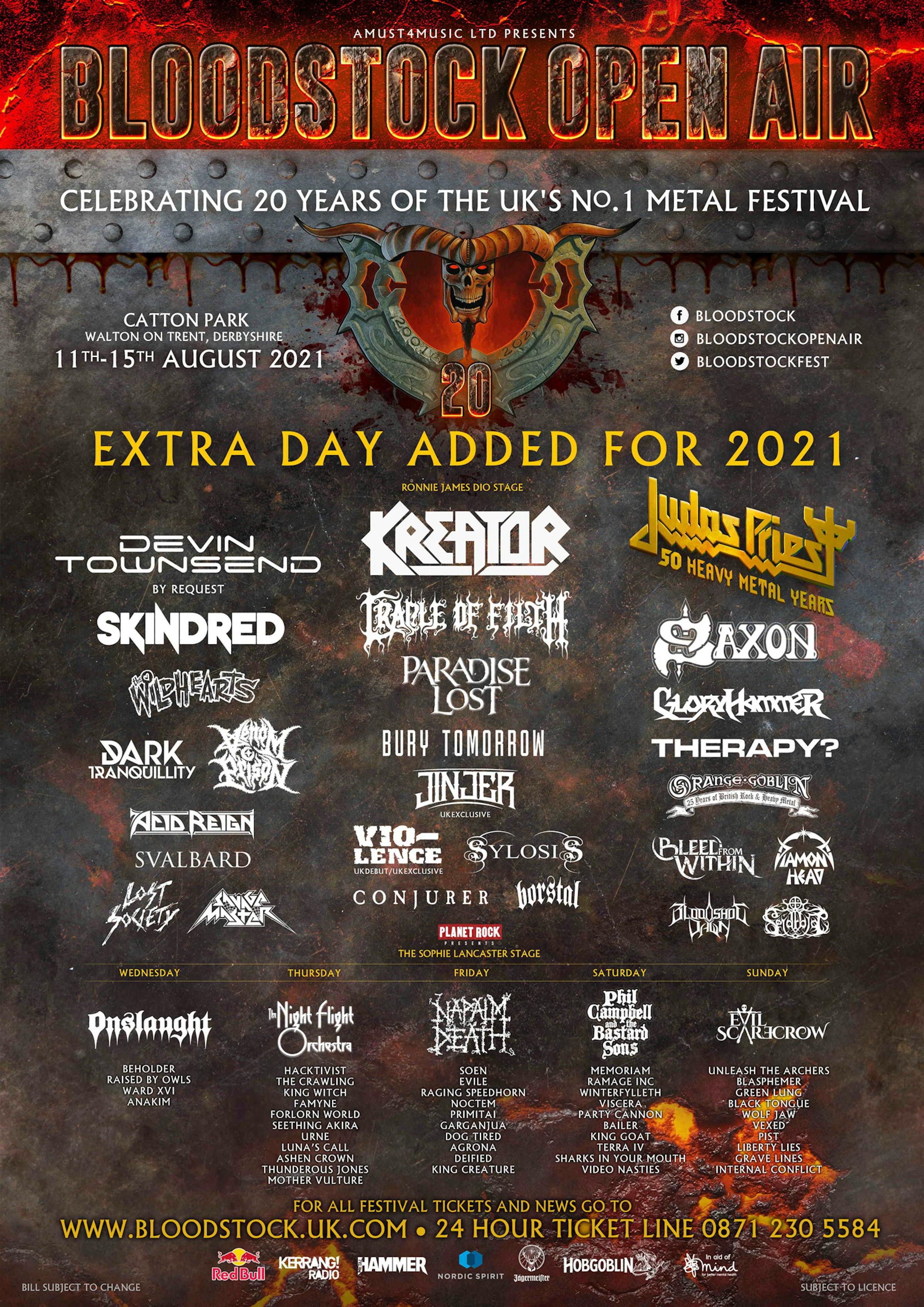 Bloodstock announce 2021 lineup changes and additions, including