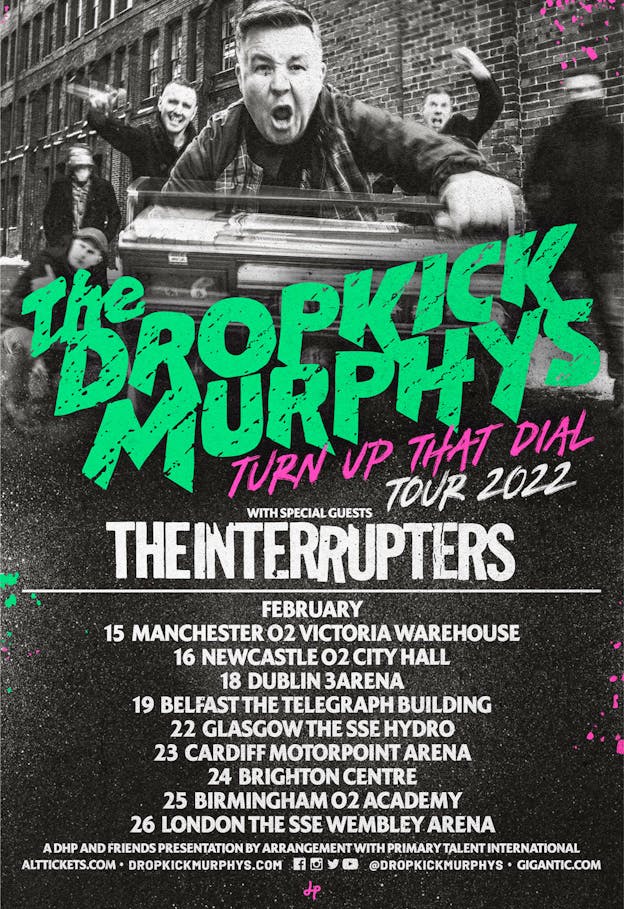 Dropkick Murphys have announced their biggestever UK and Ireland tour