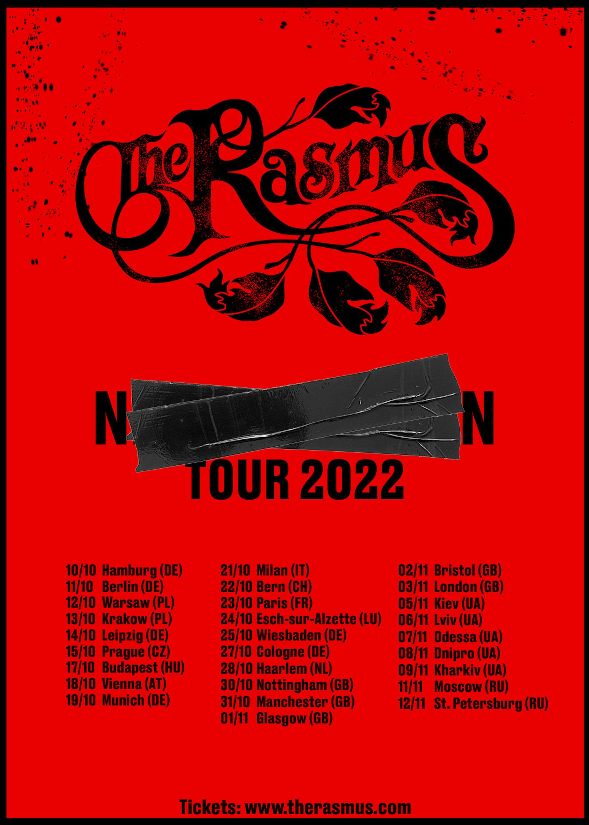 the rasmus tour dates 2022