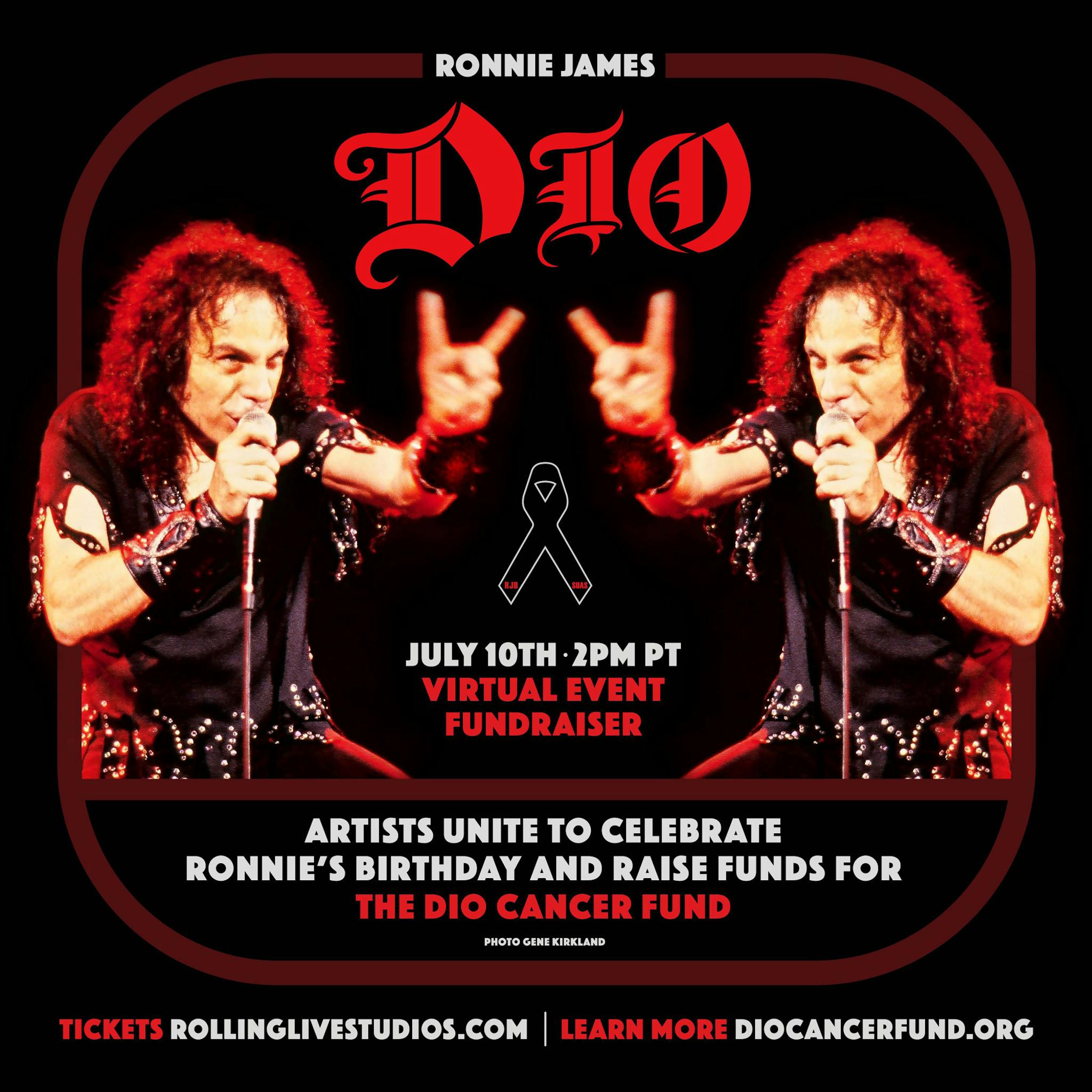 Ronnie James Dio virtual 2021 fundraiser poster