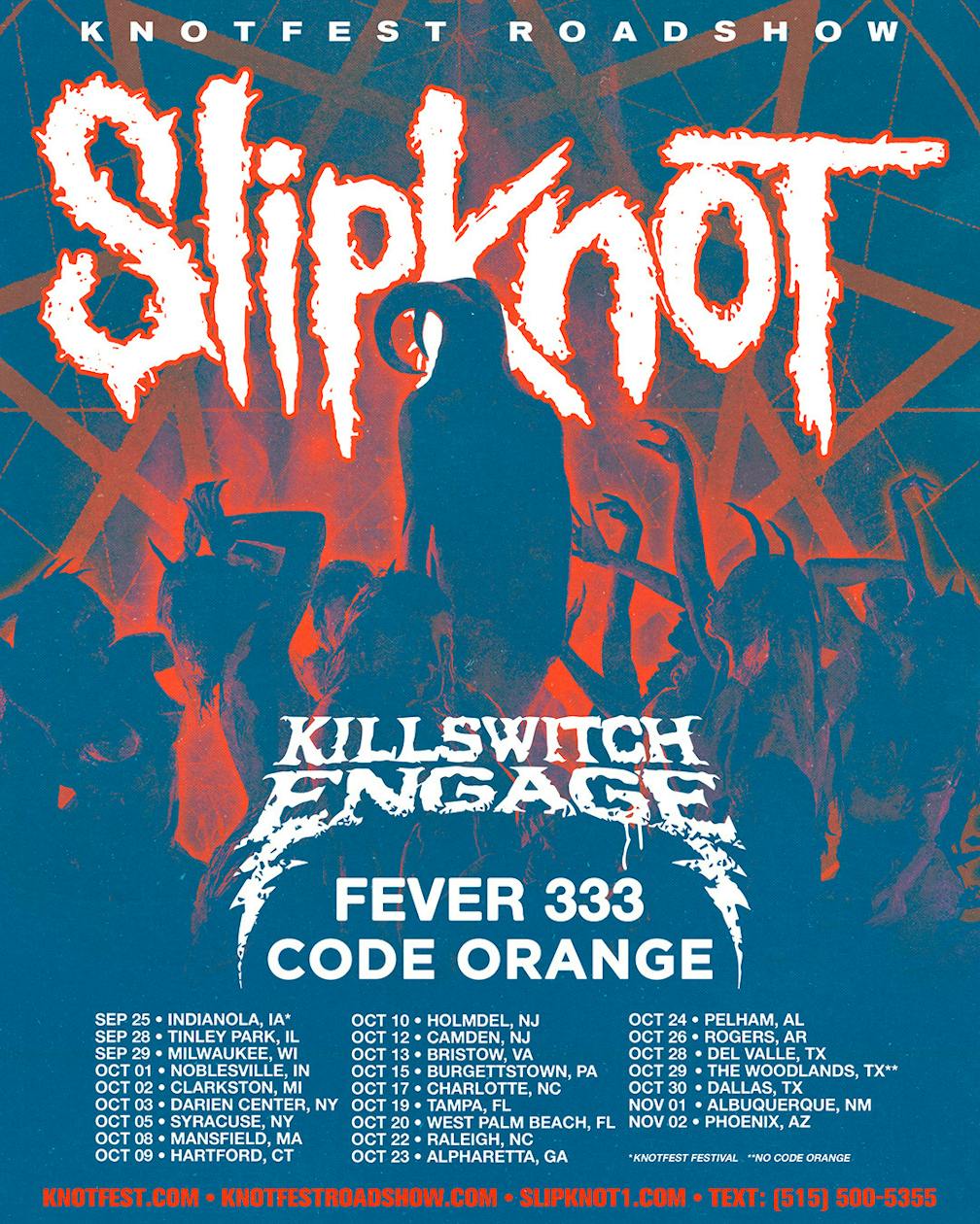 Slipknot announce Knotfest Roadshow 2021 with Killswitch Engage, FEVER