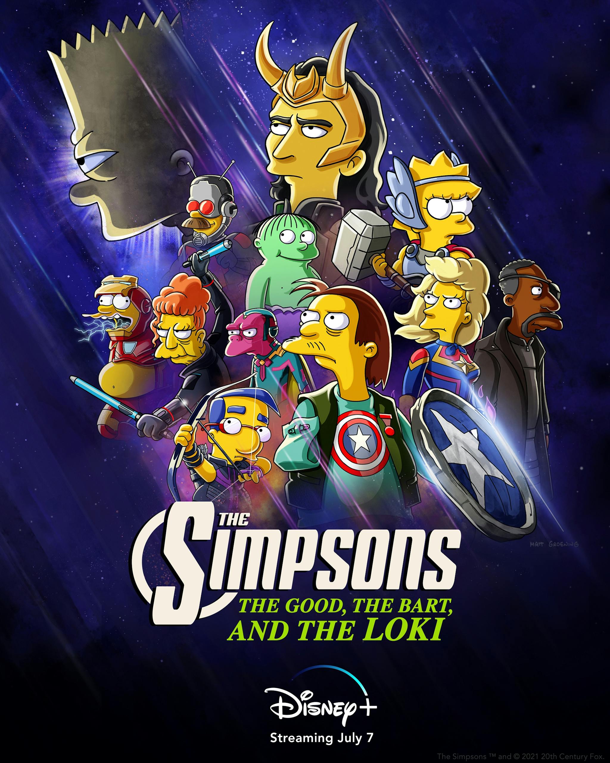 The Simpsons The Good The Bad And The Loki poster 2021