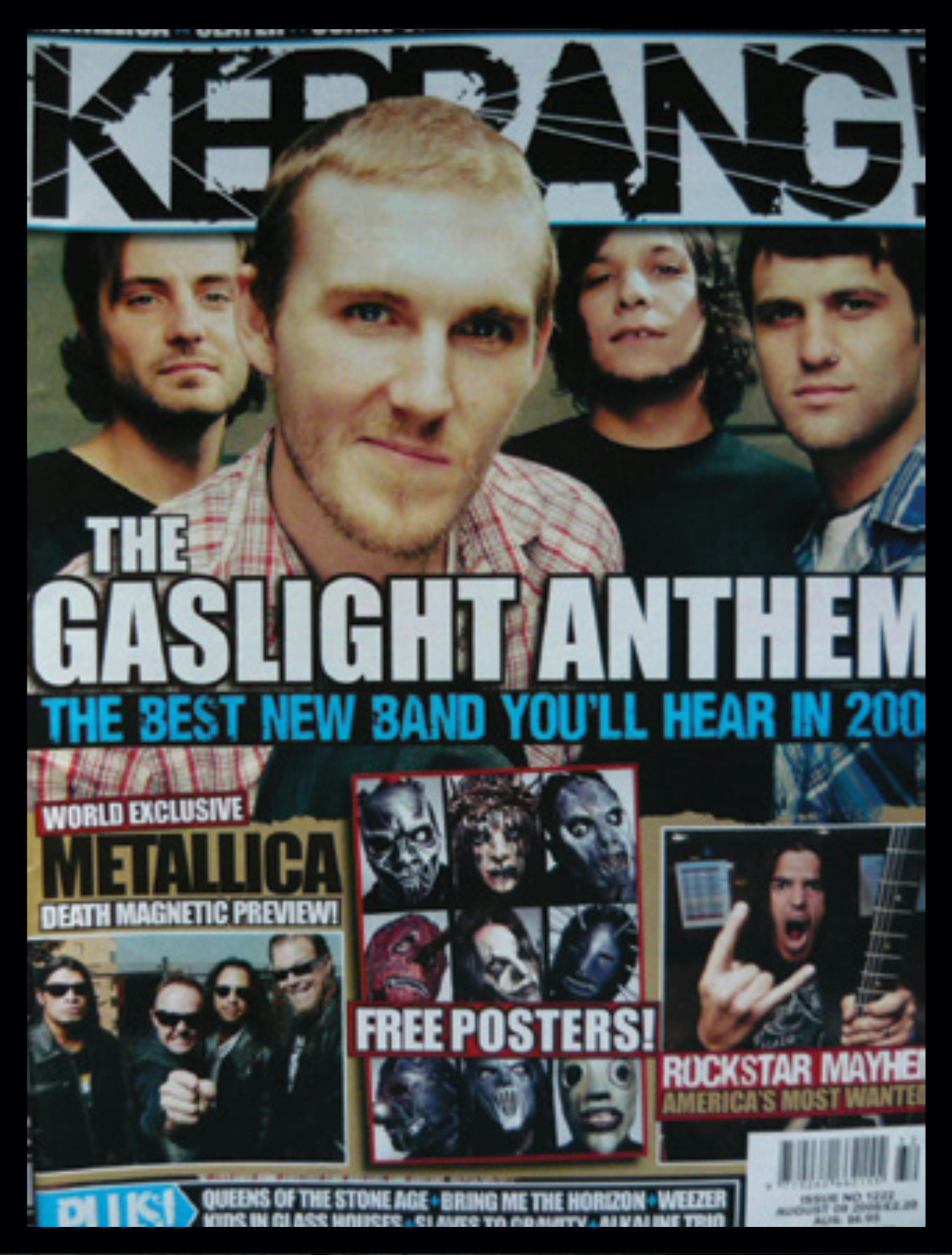 The Gaslight Anthem Kerrang cover 2008