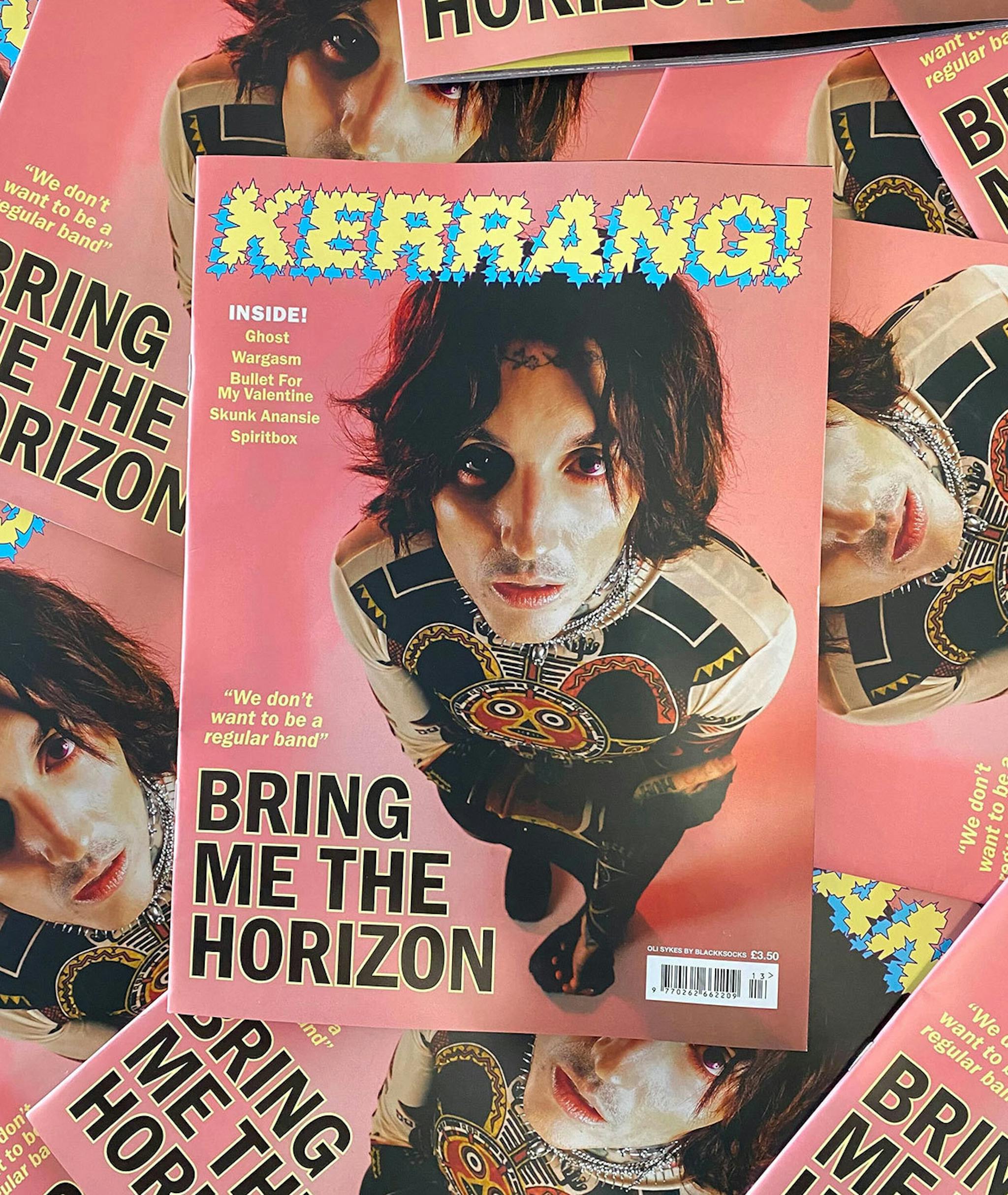 Bring Me The Horizon on the cover of Kerrang! magazine
