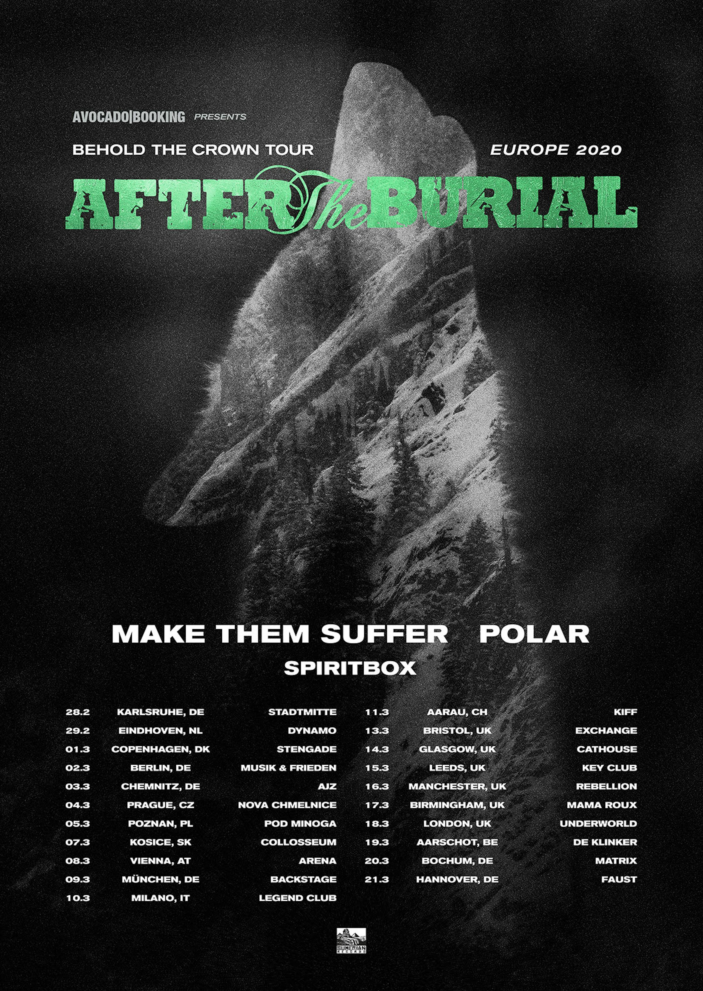 after the burial tour lineup