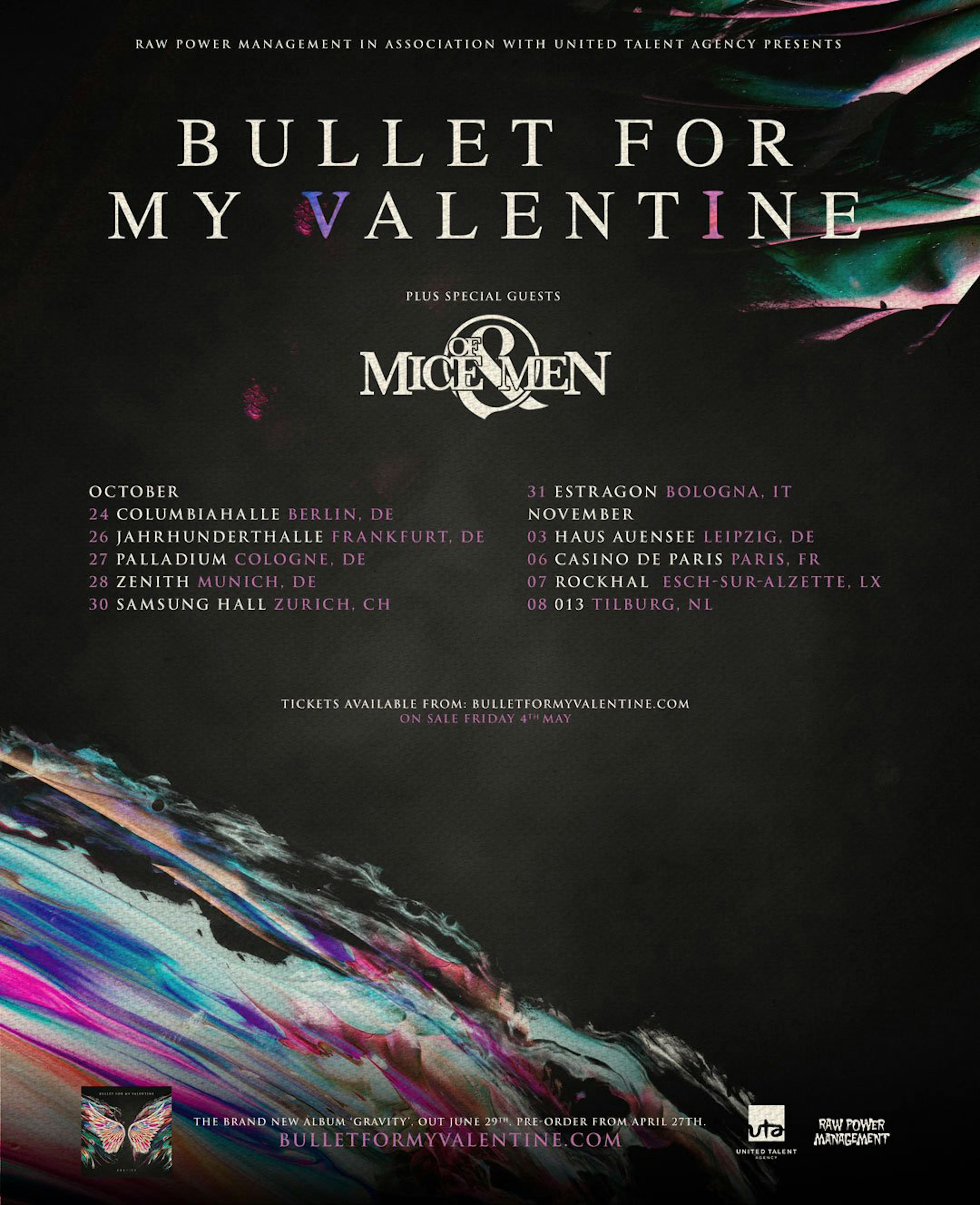 bullet for my valentine tour song list