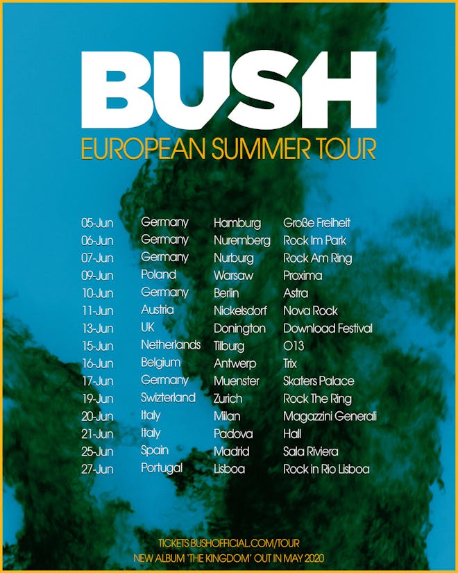 bush past tour dates