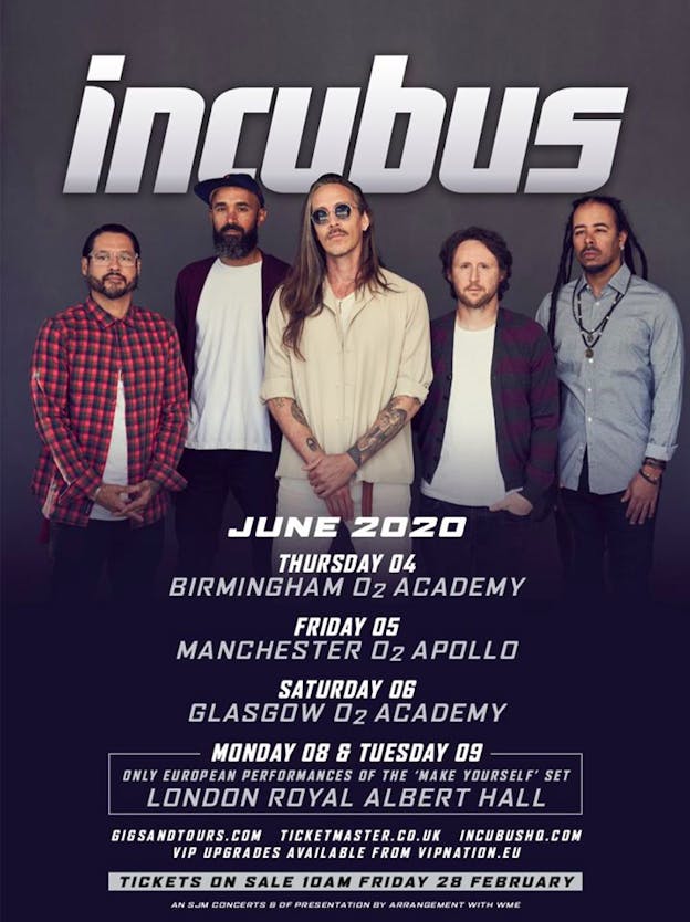 Incubus Announce UK Tour, Will Play Make Yourself In Full In London ...