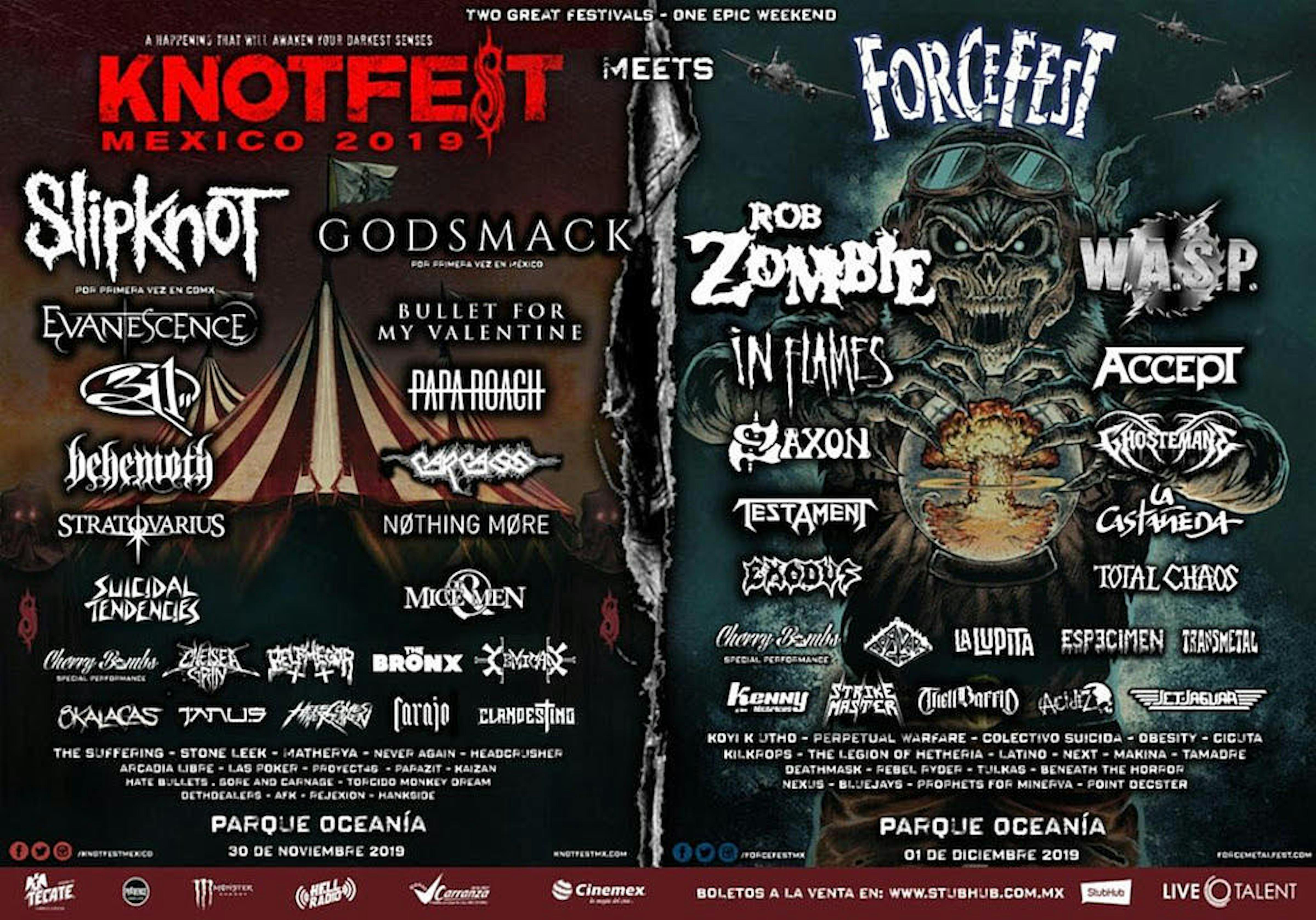 Full LineUps For Knotfest Mexico and Colombia Revealed — Kerrang!