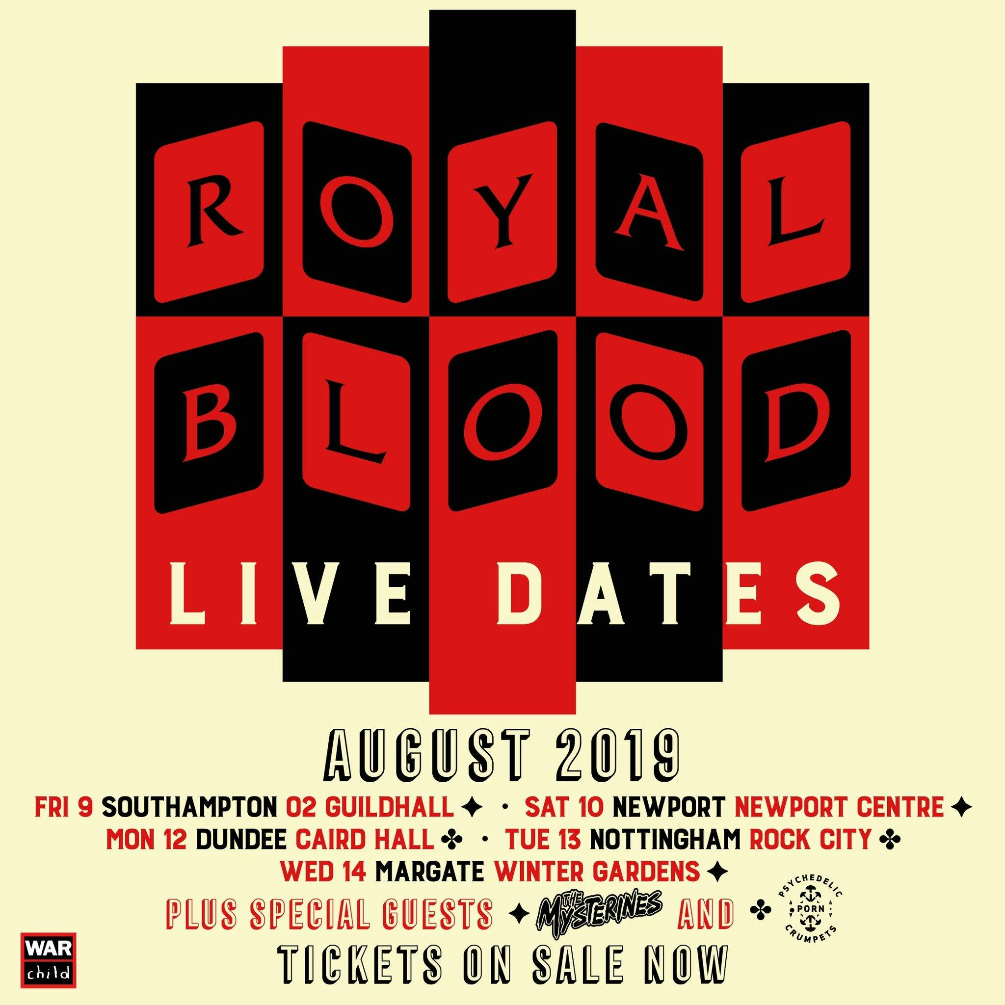 Royal Blood August 2019 Tour