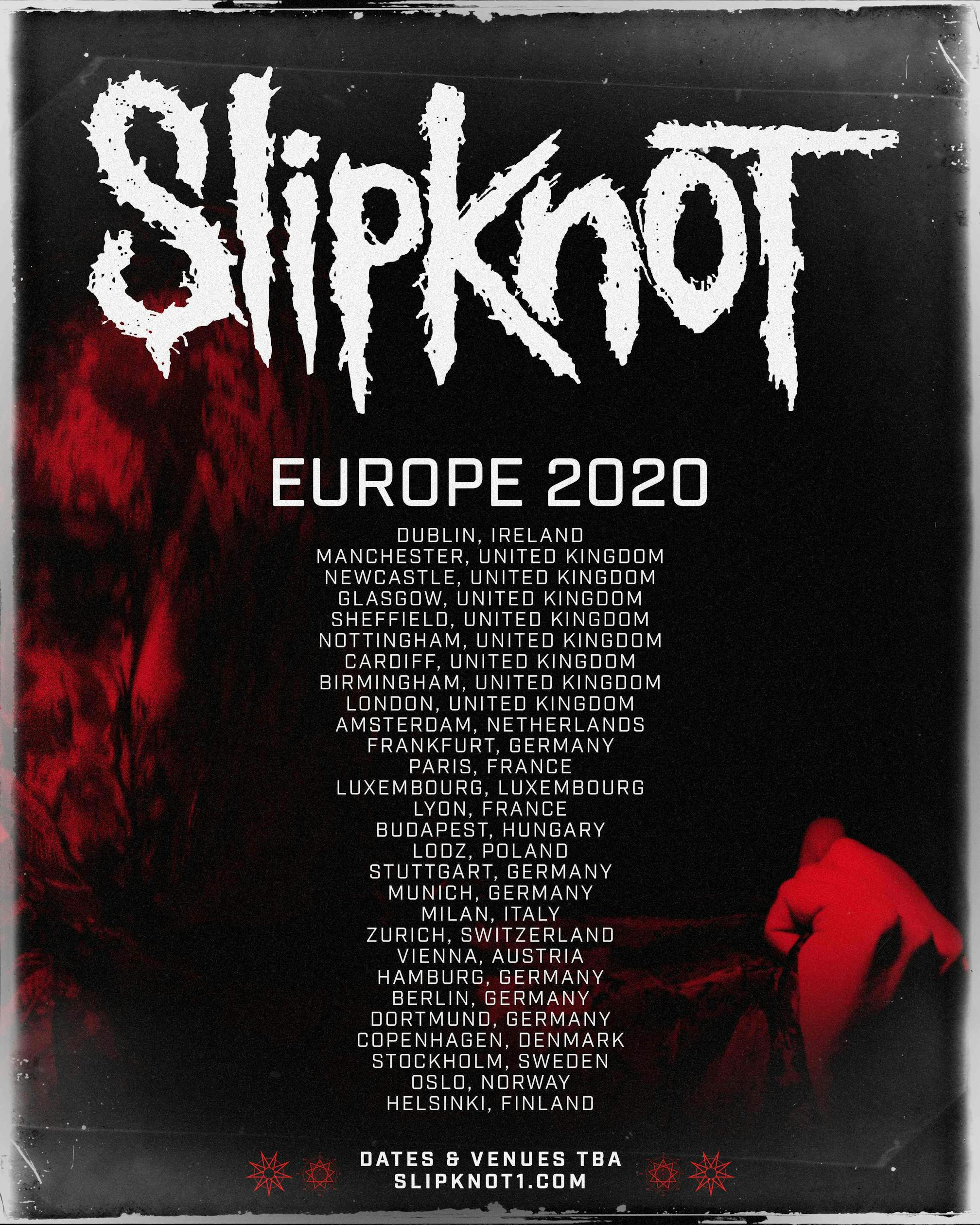 Slipknot Have Announced The UK And European Cities They'll Be Playing