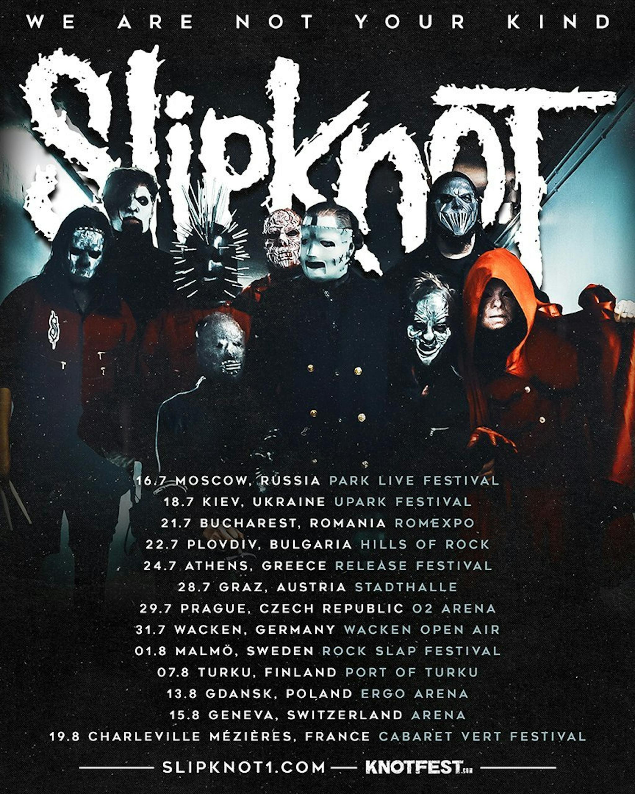 Slipknot Euro Tour2021
