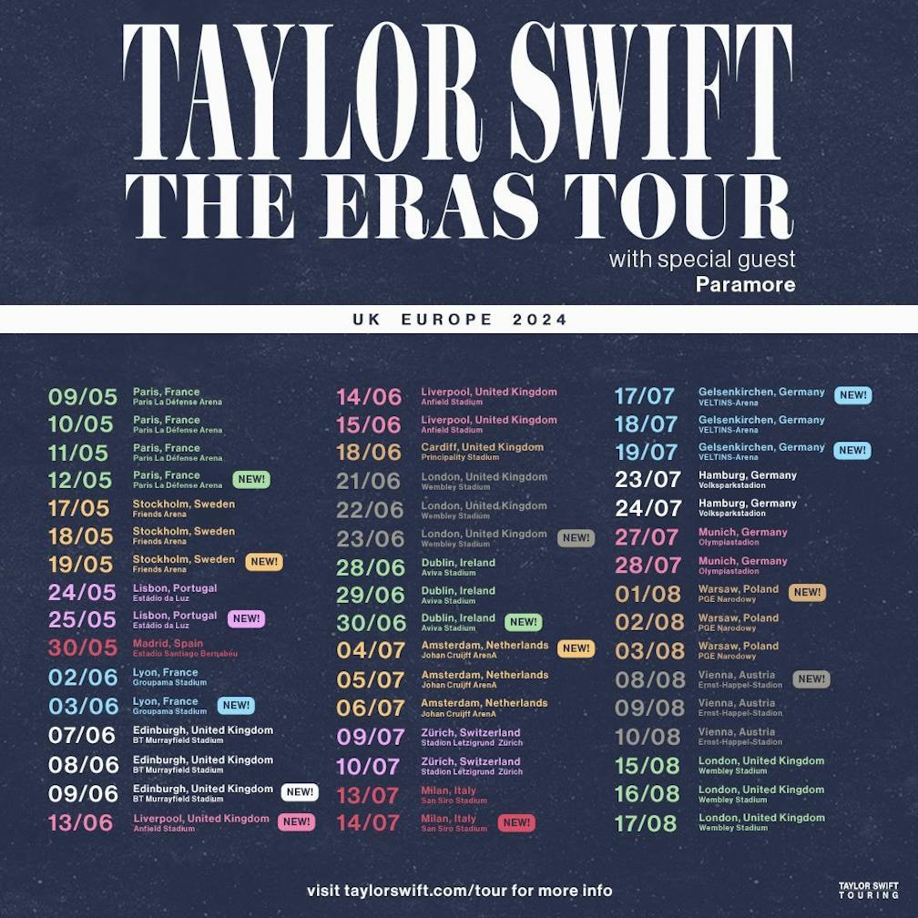 Taylor Swift Eras Tour Europe 2024 Tickets