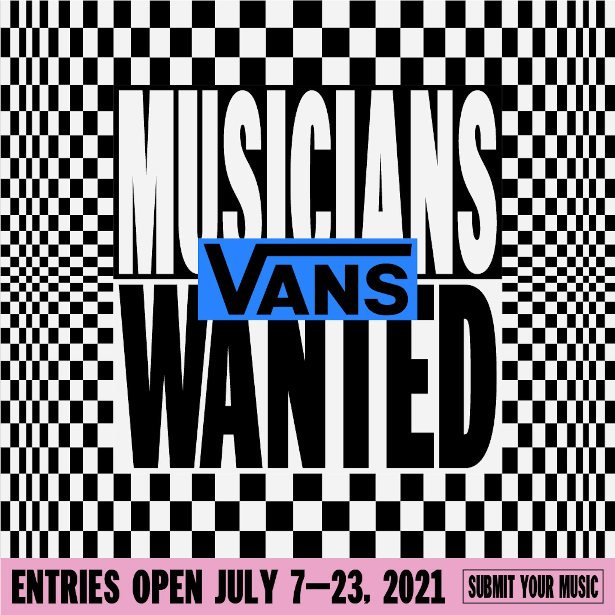 Vans Musicians Wanted poster