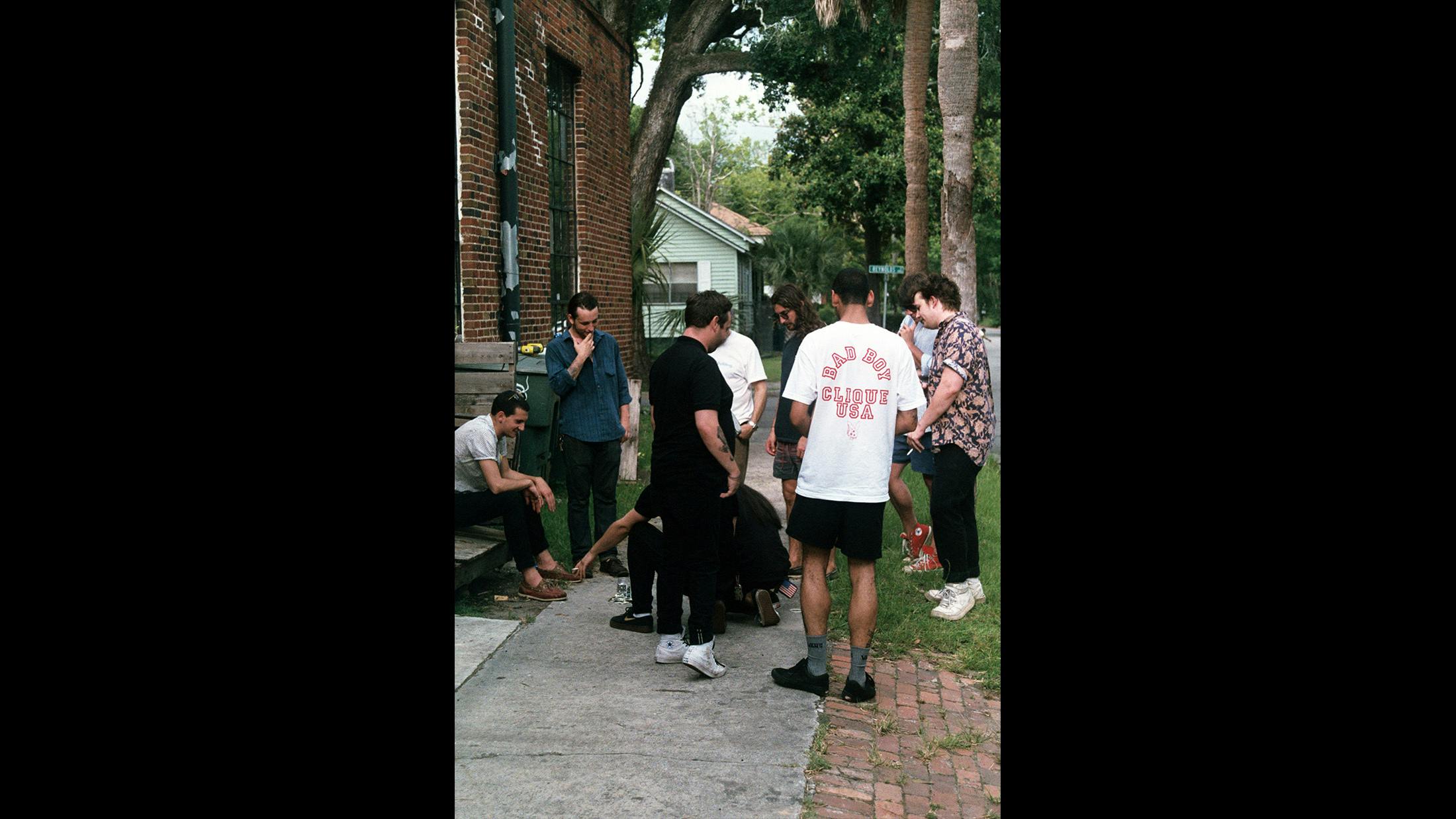It was 4th of July and we were in Savannah, Georgia. This was supposed to be a day off from our tour with Nothing (Philly), but a nice dude who ran the label Graveface Records, hit us up to see if we'd like to play his warehouse. It was so extremely humid there, we felt disgusting all day. This local band called KEWL opened the show and all their friends were rad as fuck. We were standing around drinking beers and the next thing you know, someone busts out the dice and you end up winning a little money, or losing… I lost.