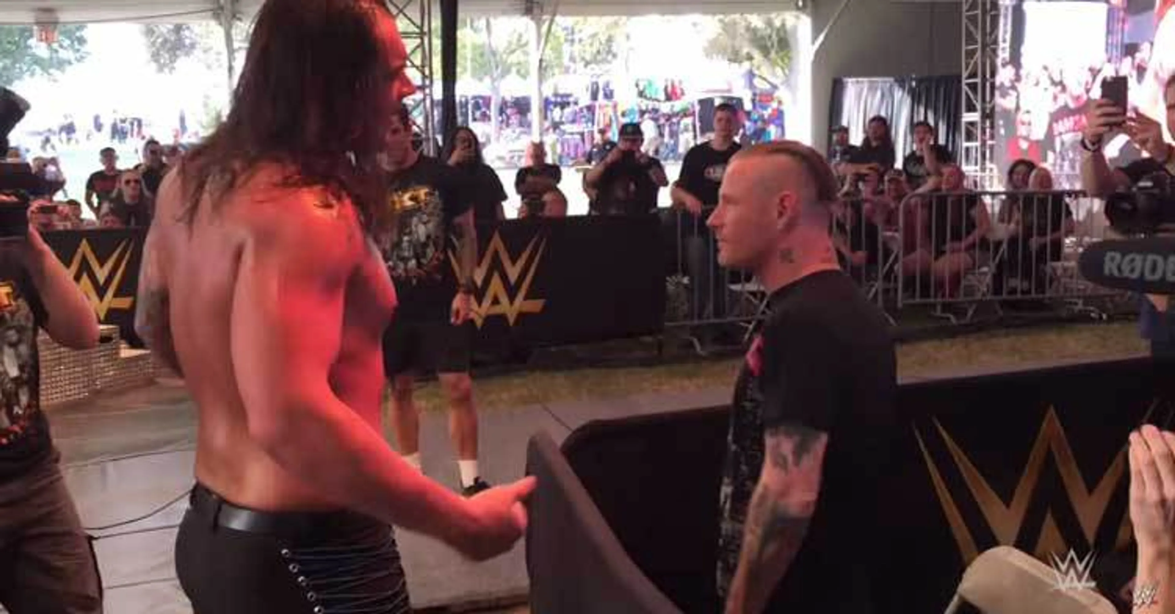 Watch Corey Taylor Slap An NXT Wrestler