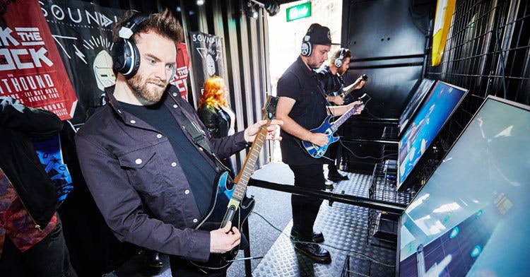 9 Shots Of Mallory Knox Rocking Out On Guitar Hero Live