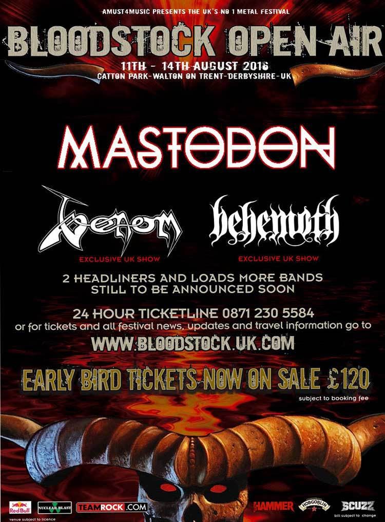 Mastodon To Headline Bloodstock 2016