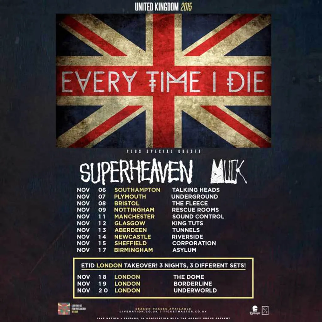 Every Time I Die Tour 2015
