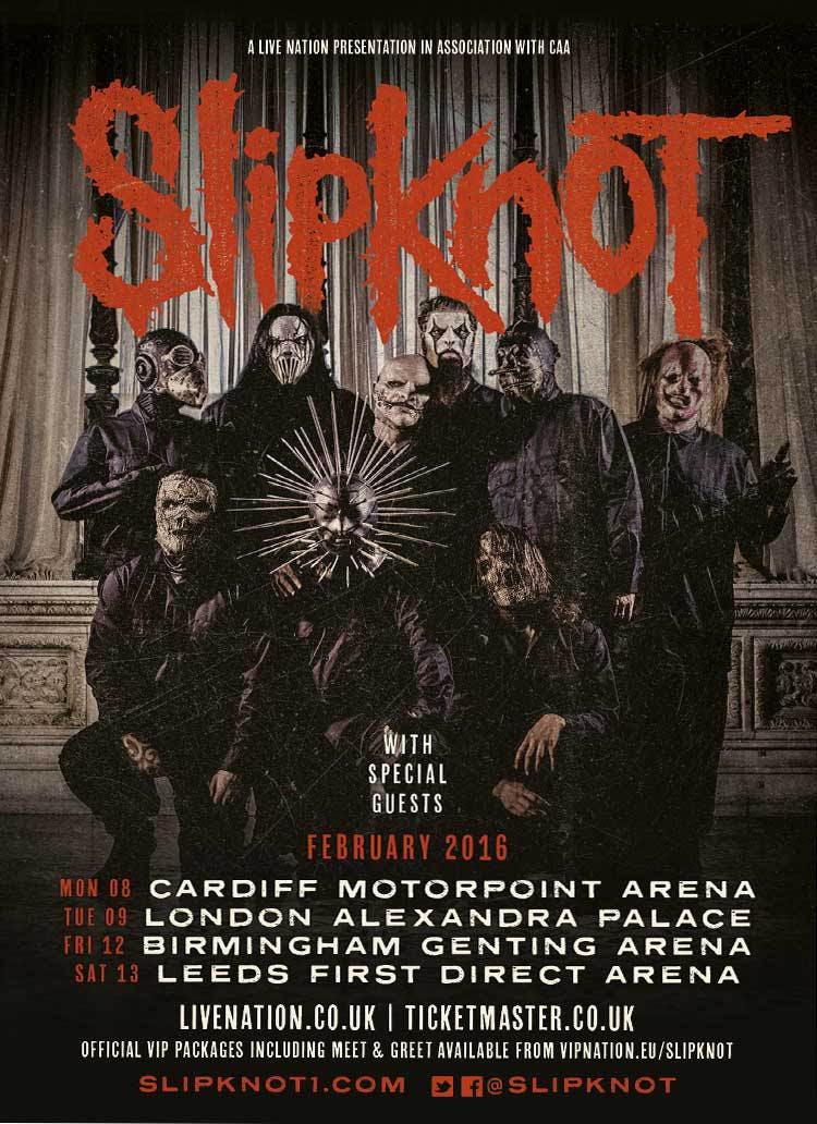 Slipknot’s 2016 UK Tour Support Confirmed
