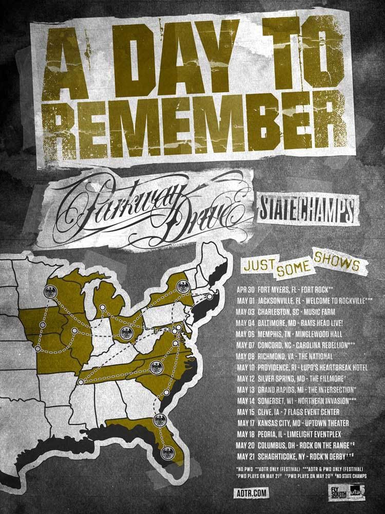 A Day To Remember Announce U.S. Shows With Parkway Drive And State Champs