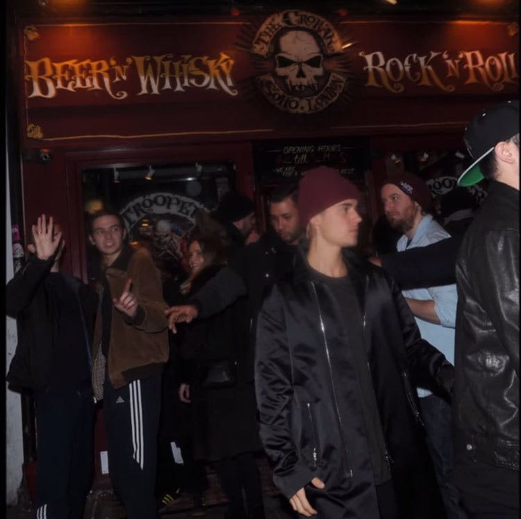 Justin Bieber Visits Legendary Rock Pub, The Crobar