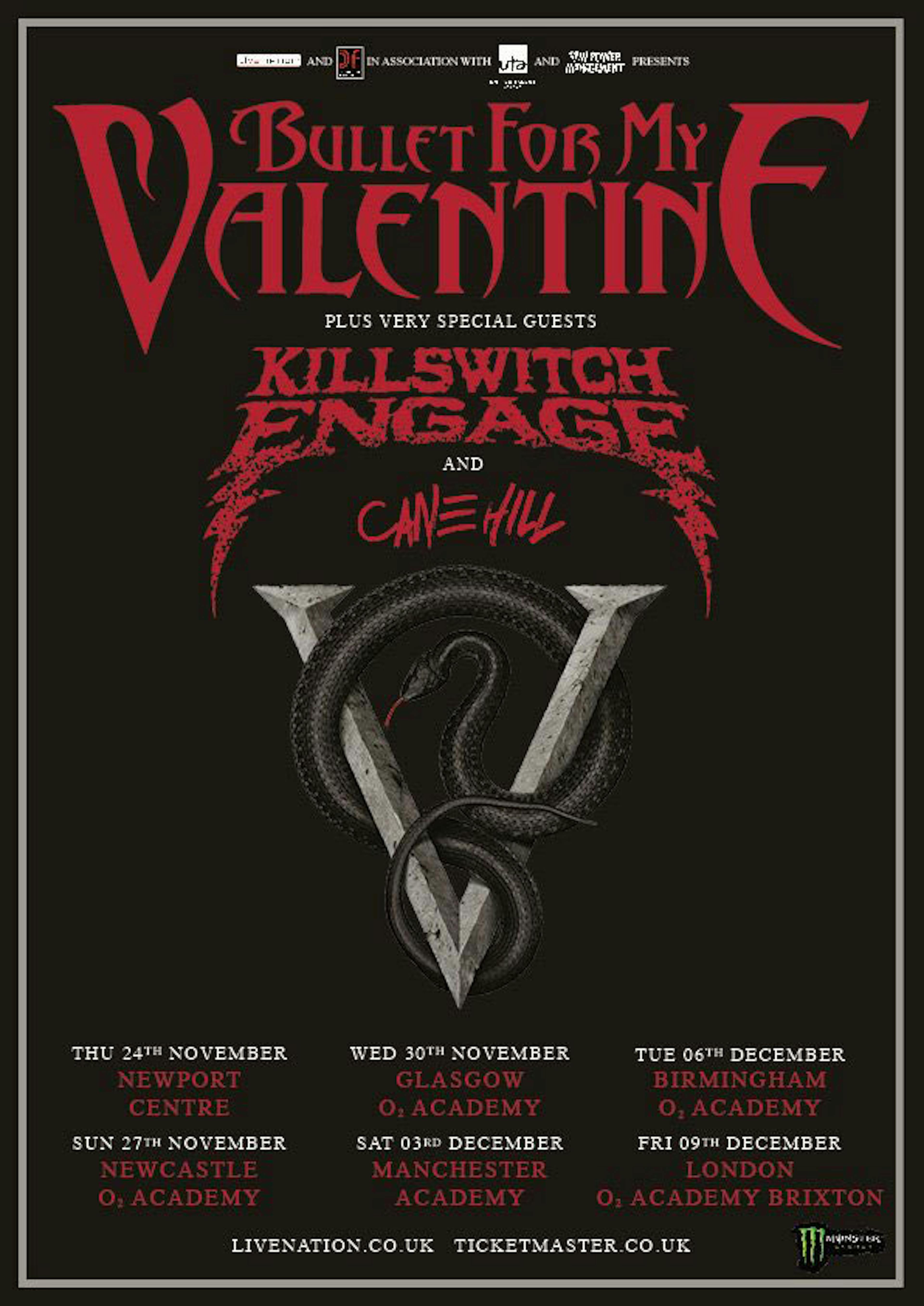 Bullet For My Valentine Announce Tour Support