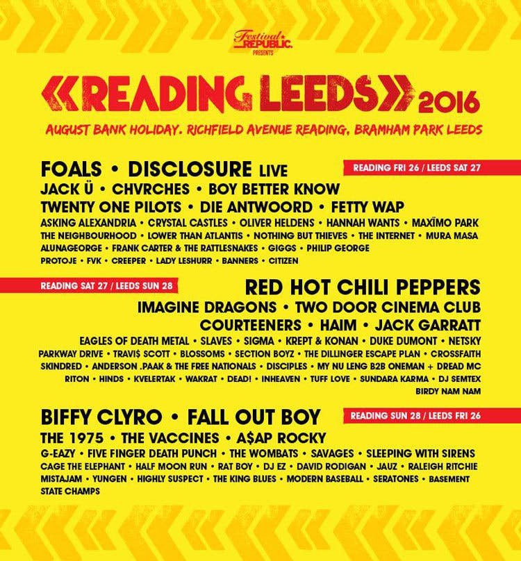 Biffy Clyro And Fall Out Boy To Co-Headline Reading & Leeds