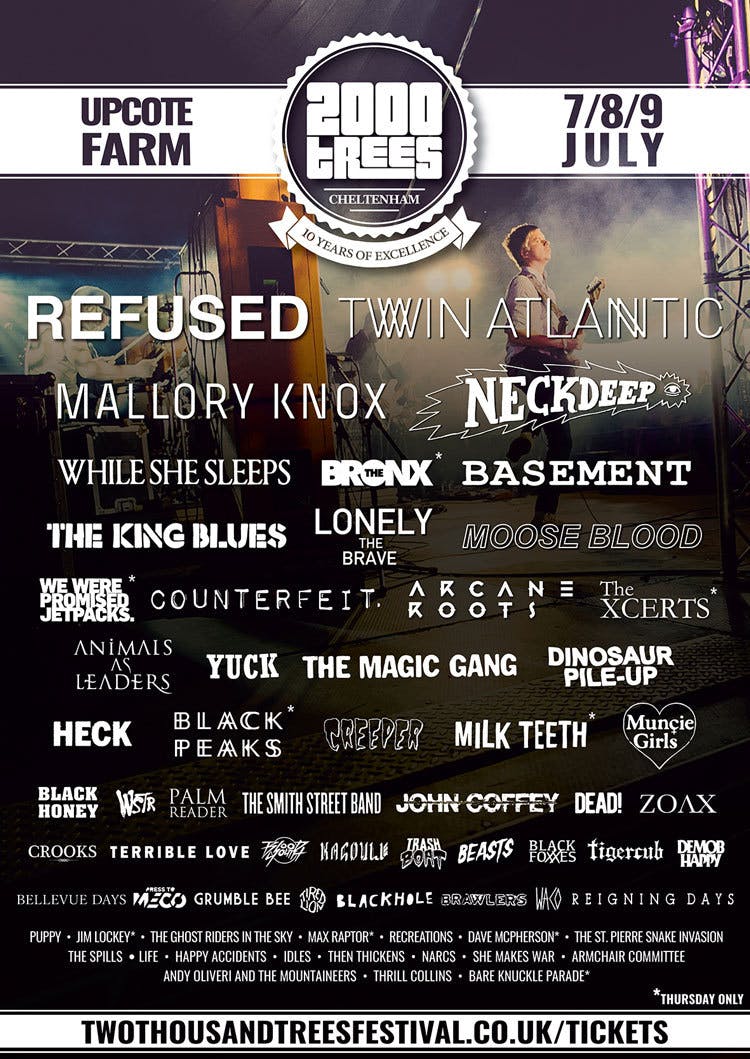 2000 Trees Confirms Mallory Knox, Creeper, Counterfeit And Loads More