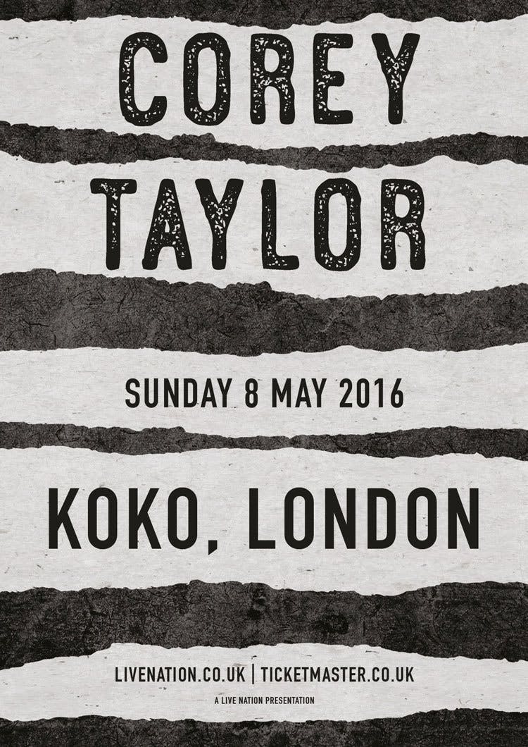 Corey Taylor Announces UK Solo Show