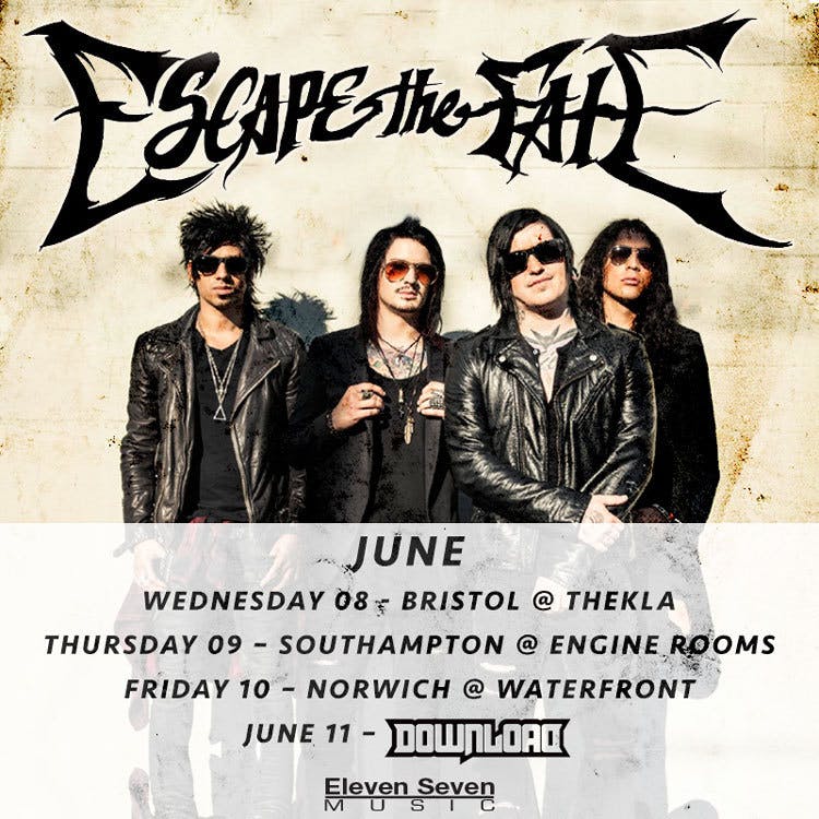Escape The Fate Announce Download Warm-up Shows