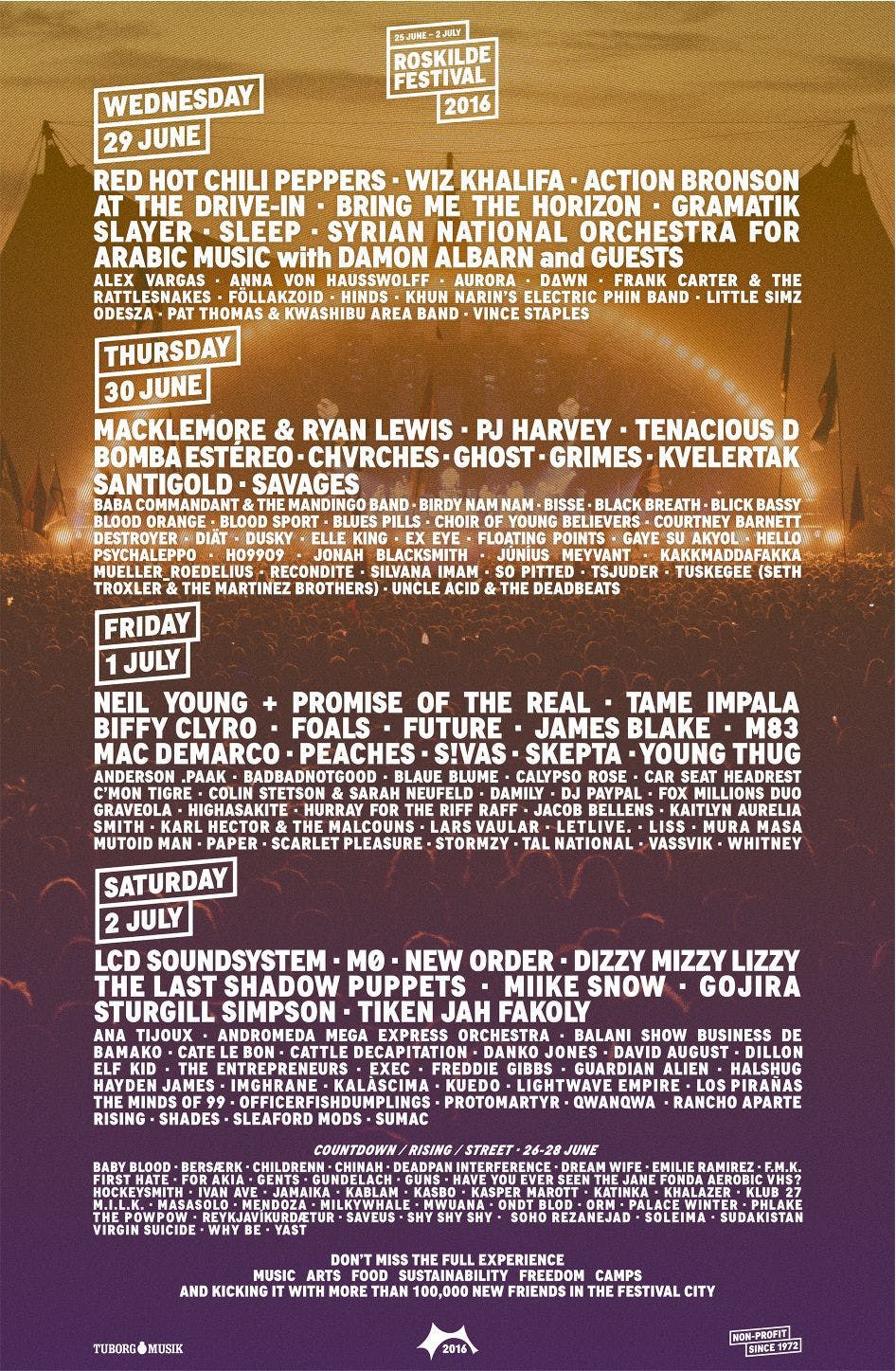 Biffy Clyro, Slayer and more announced for Roskilde festival