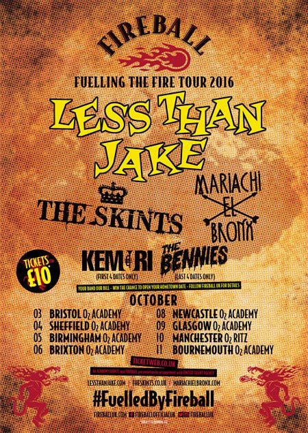 Less Than Jake And More Announced For Fireball: Fuelling The Fire Tour