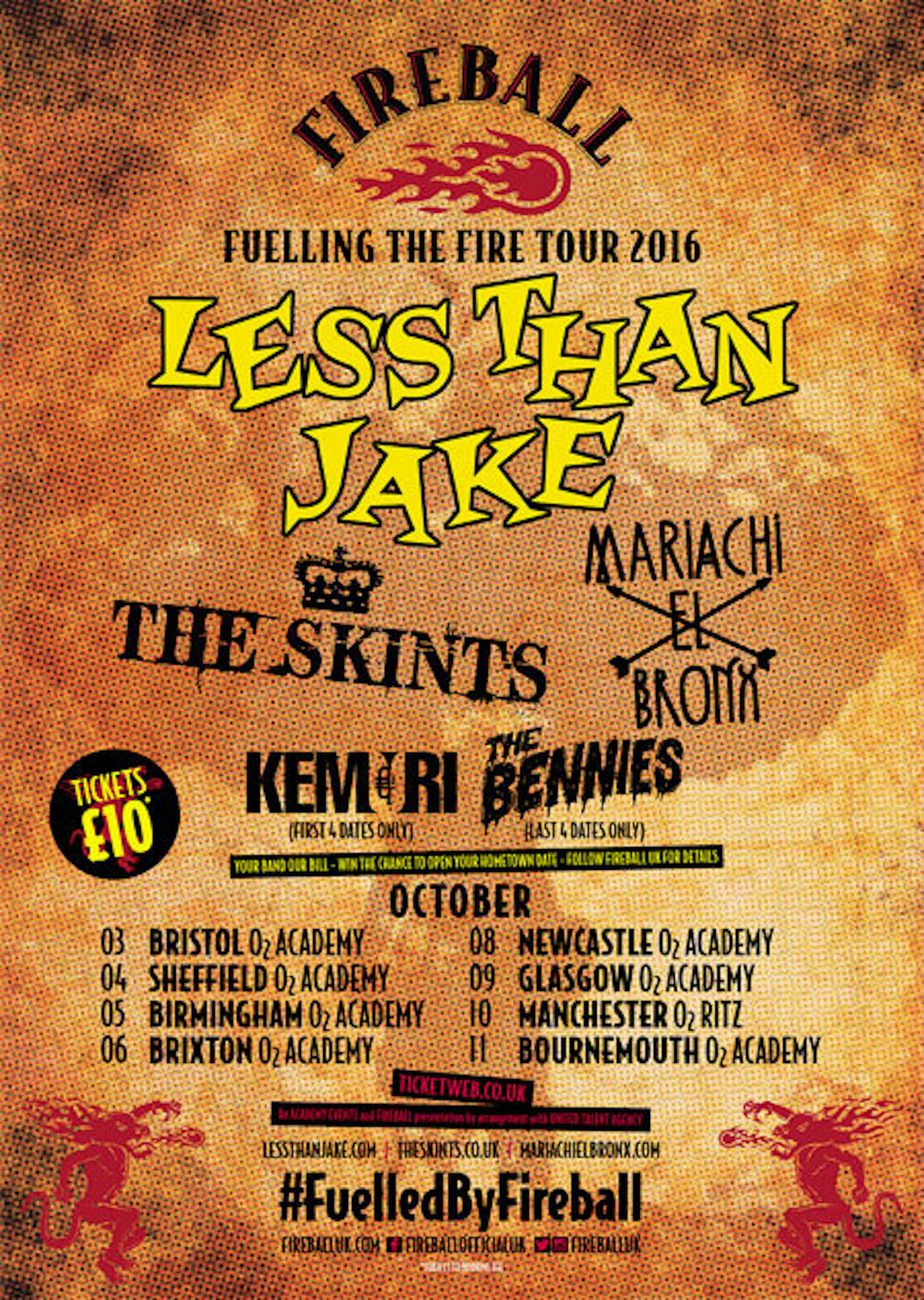 Less Than Jake And More Announced For Fireball: Fuelling The Fire Tour