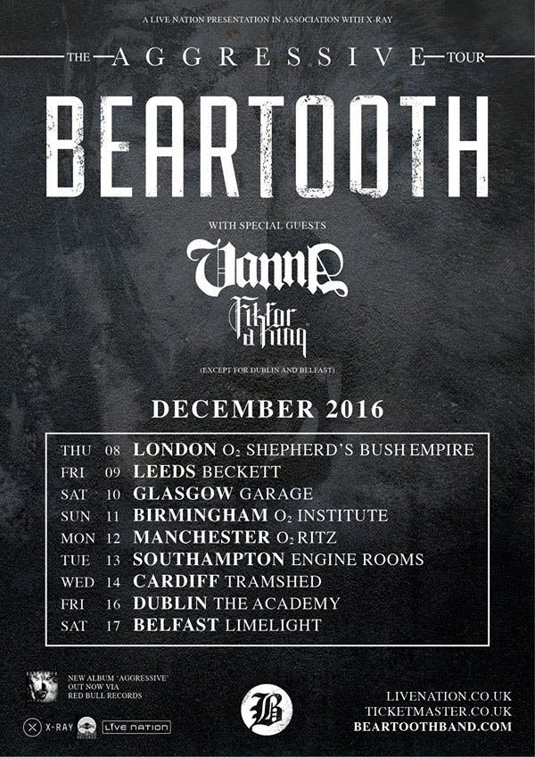 Beartooth Announce December UK Tour