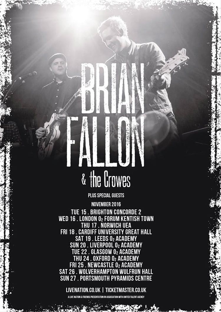 Brian Fallon & The Crowes Announce UK Tour