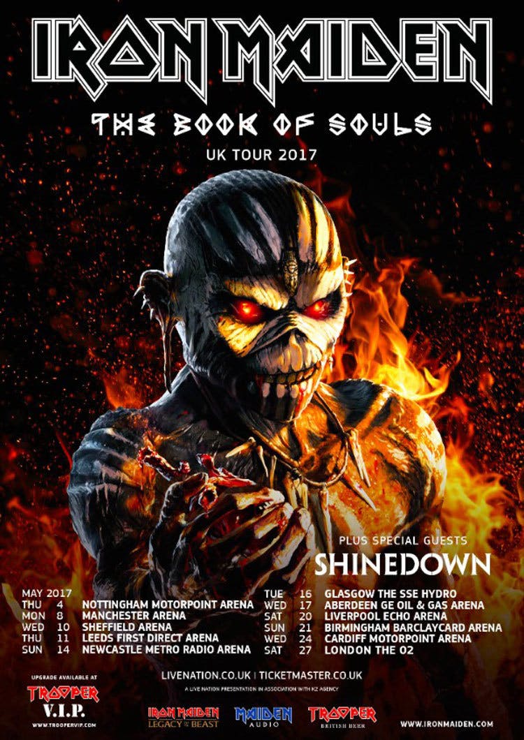 Iron Maiden Announce 2017 UK Arena Tour
