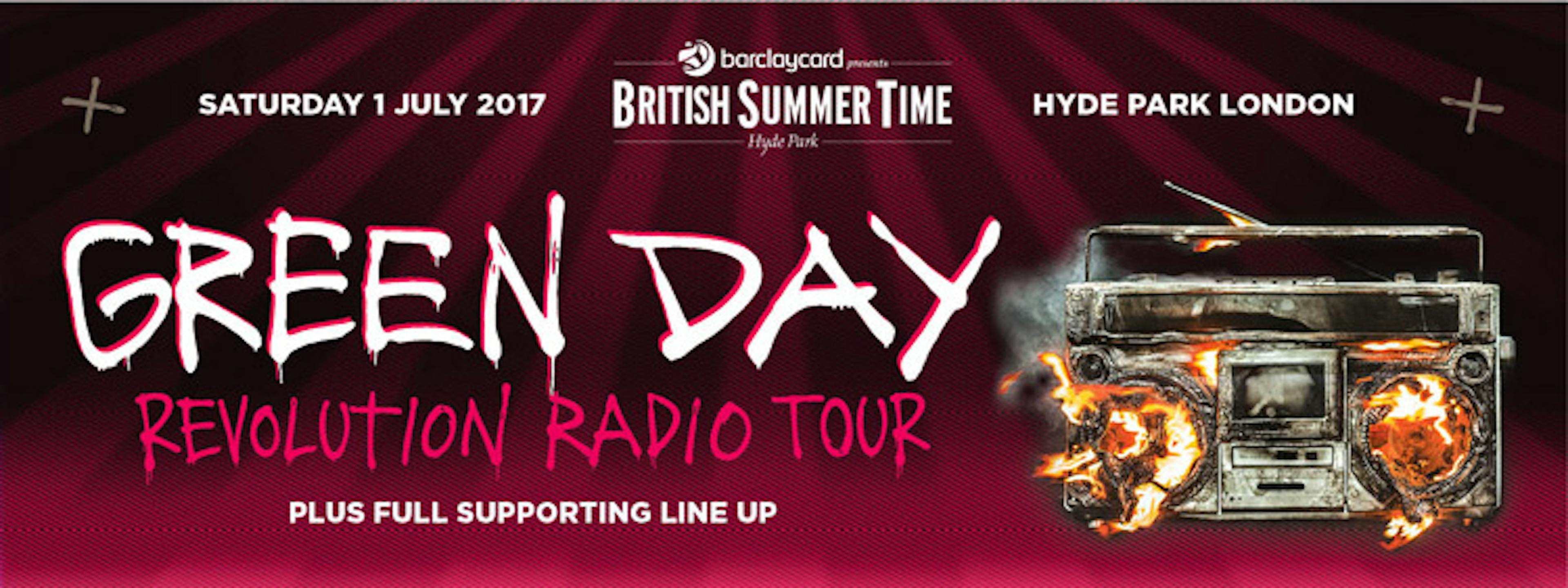 Green Day To Headline British Summer Time Hyde Park