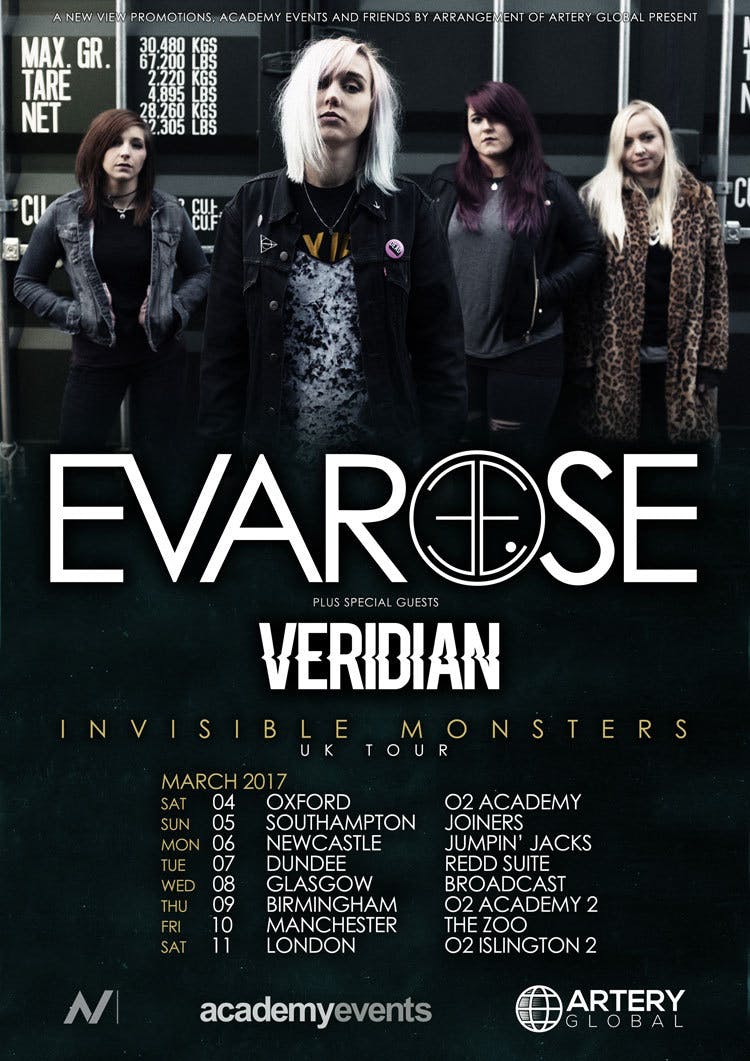 Evarose Announce 2017 UK Tour