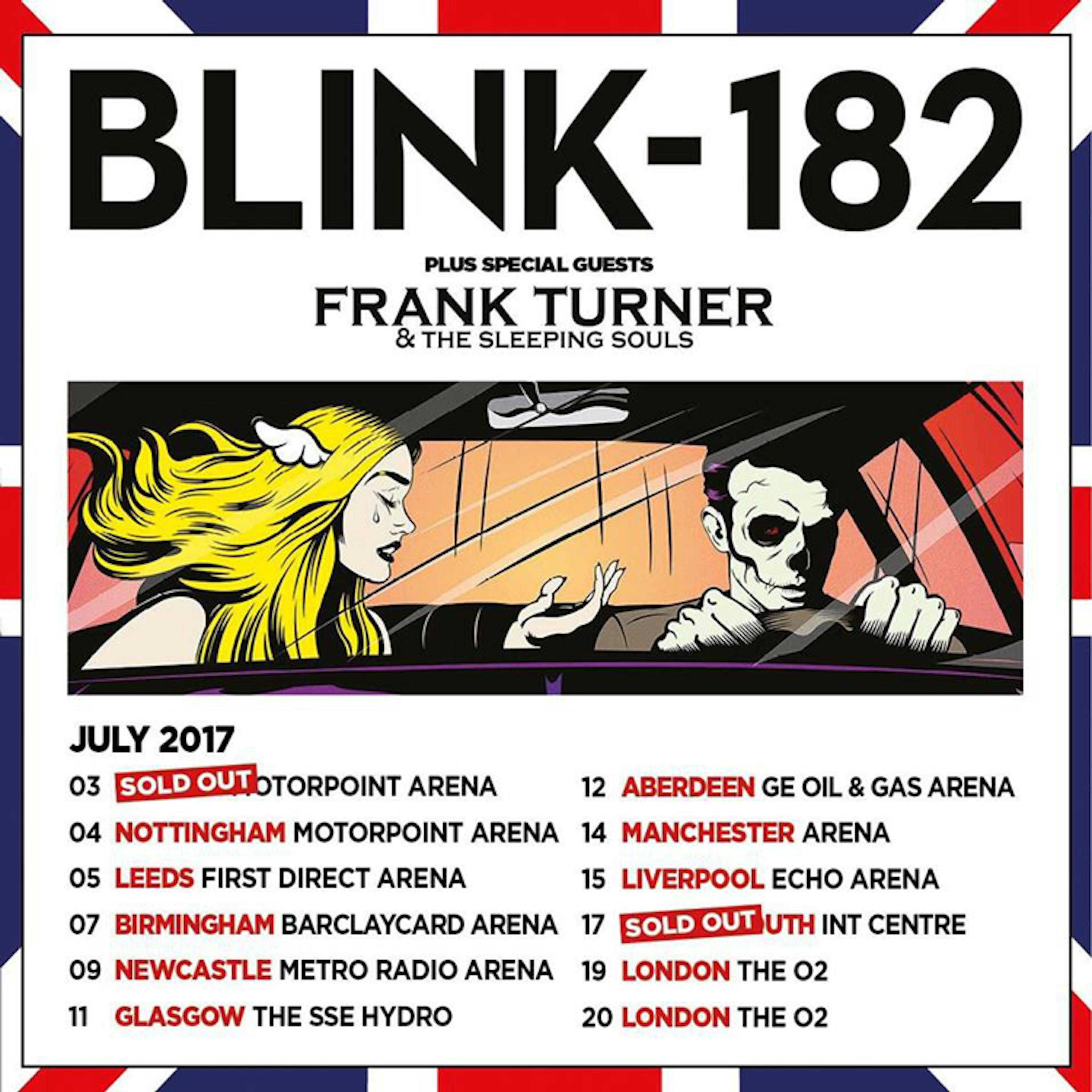 blink 182 tour support