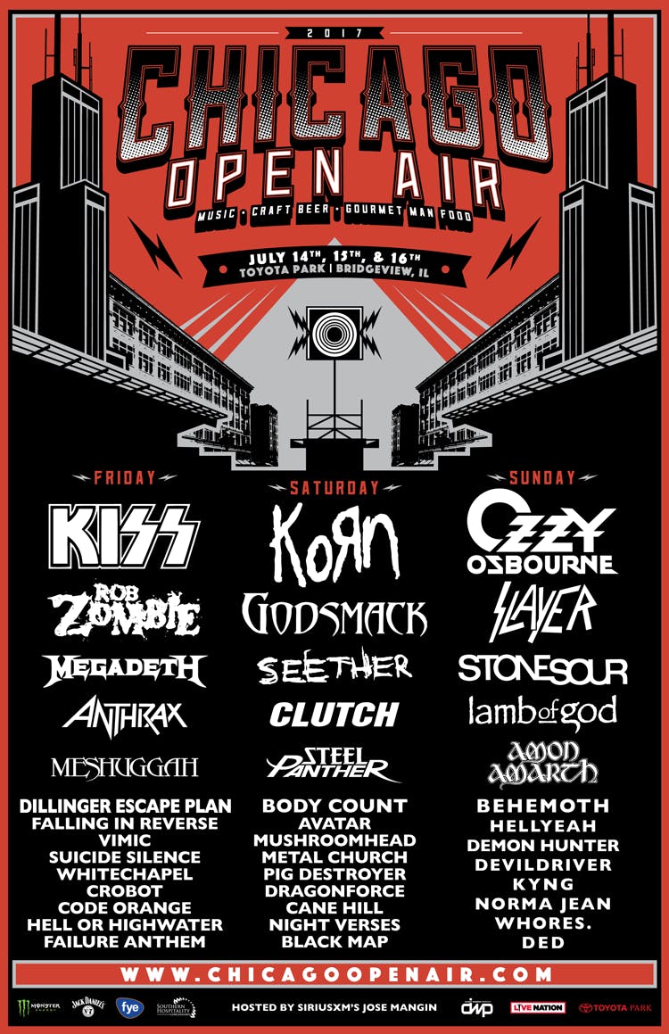 Kiss, Ozzy Osbourne, Korn And Over 35 More Bands Confirmed For Chicago Open Air
