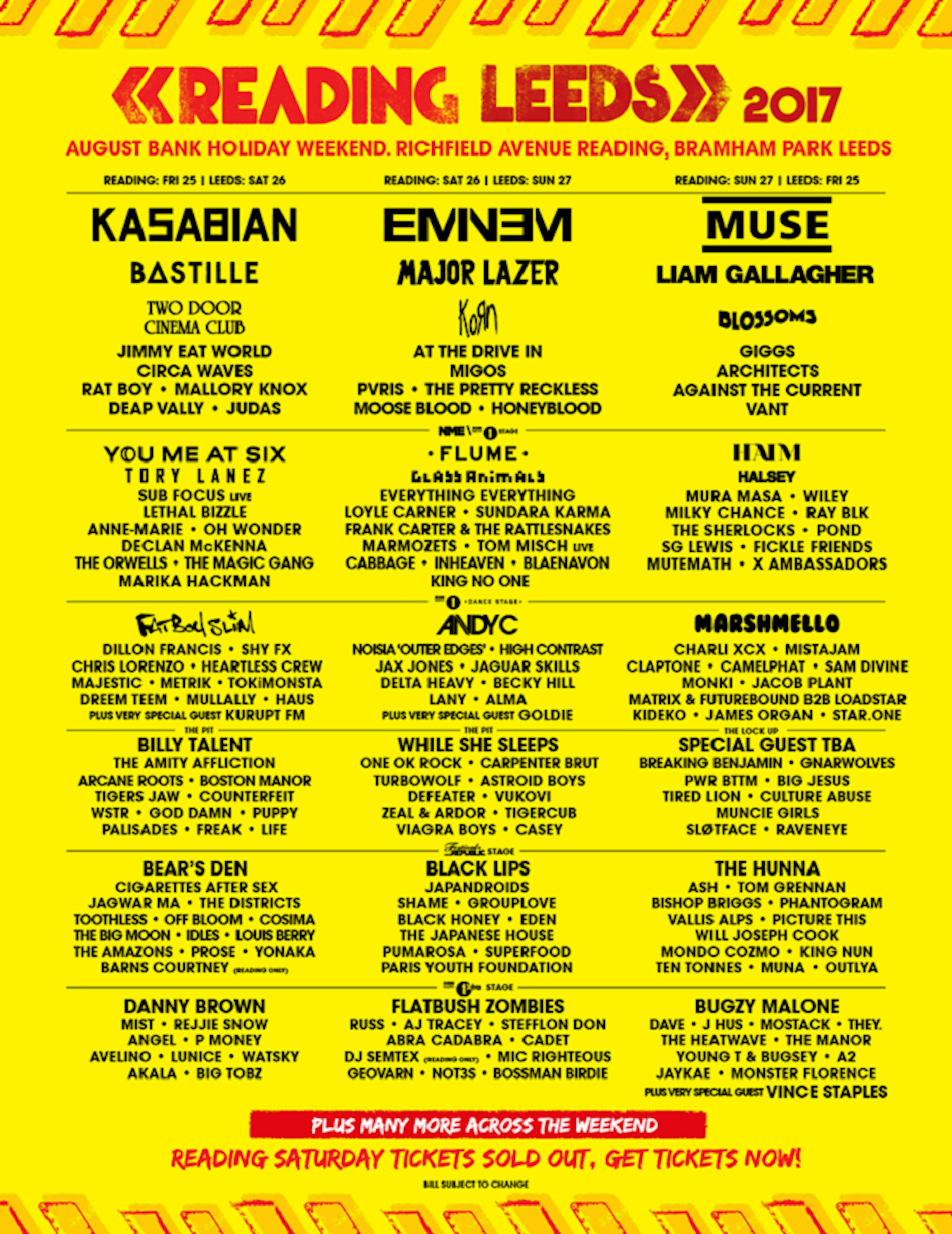 Reading & Leeds Festival Adds PVRIS, One OK Rock And Announces Day Splits