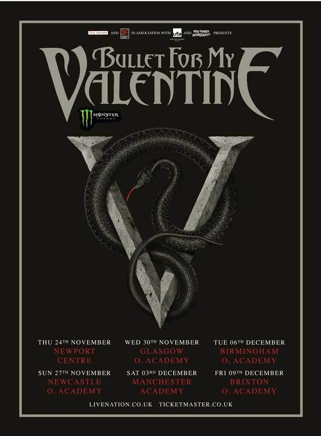Bullet For My Valentine バンドT 2010 TOUR BULLET FOR MY VALENTINE,MUSIC BAND, AUTHENTIC LICENSED 2010