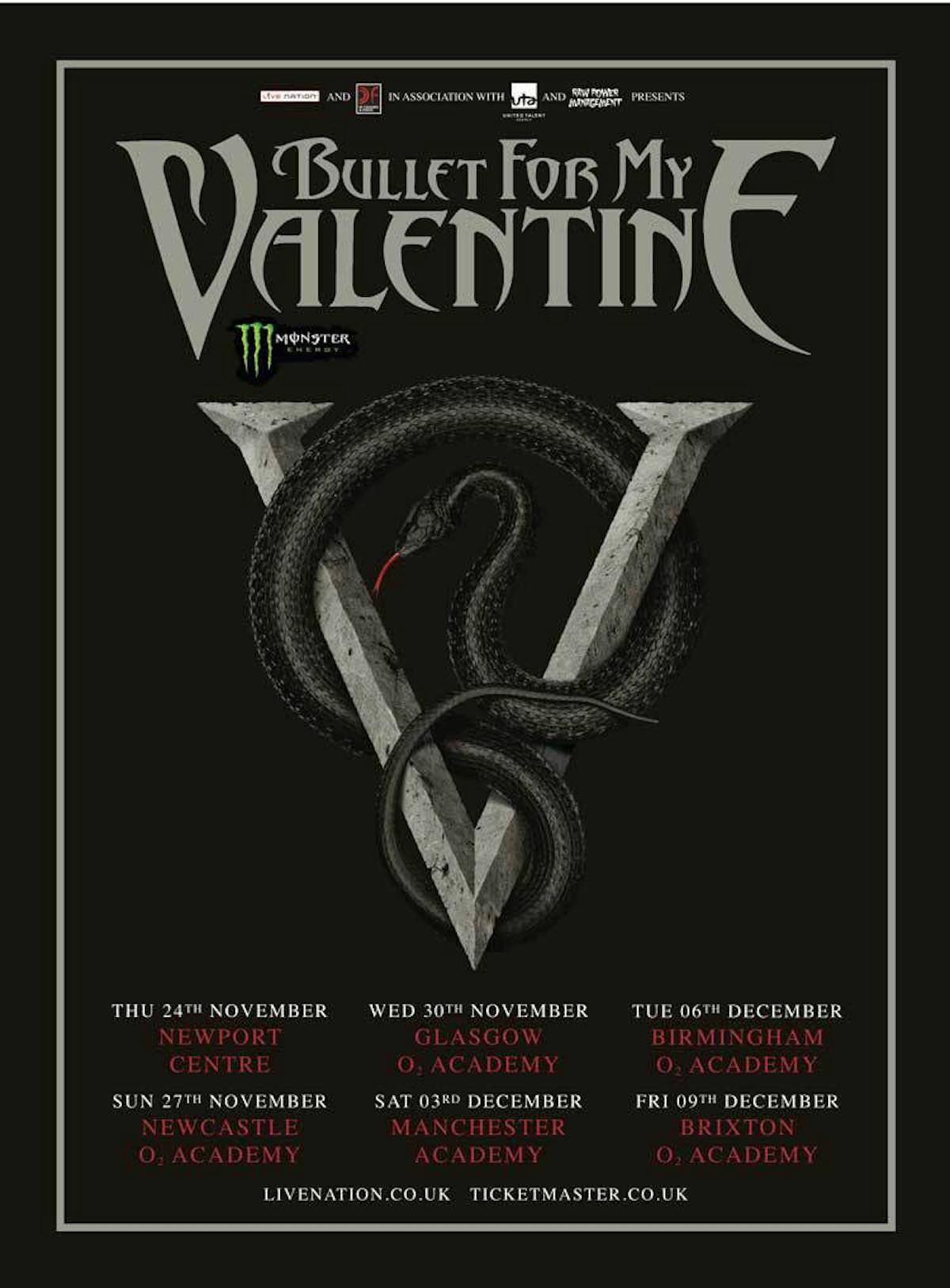 bullet for my valentine tours