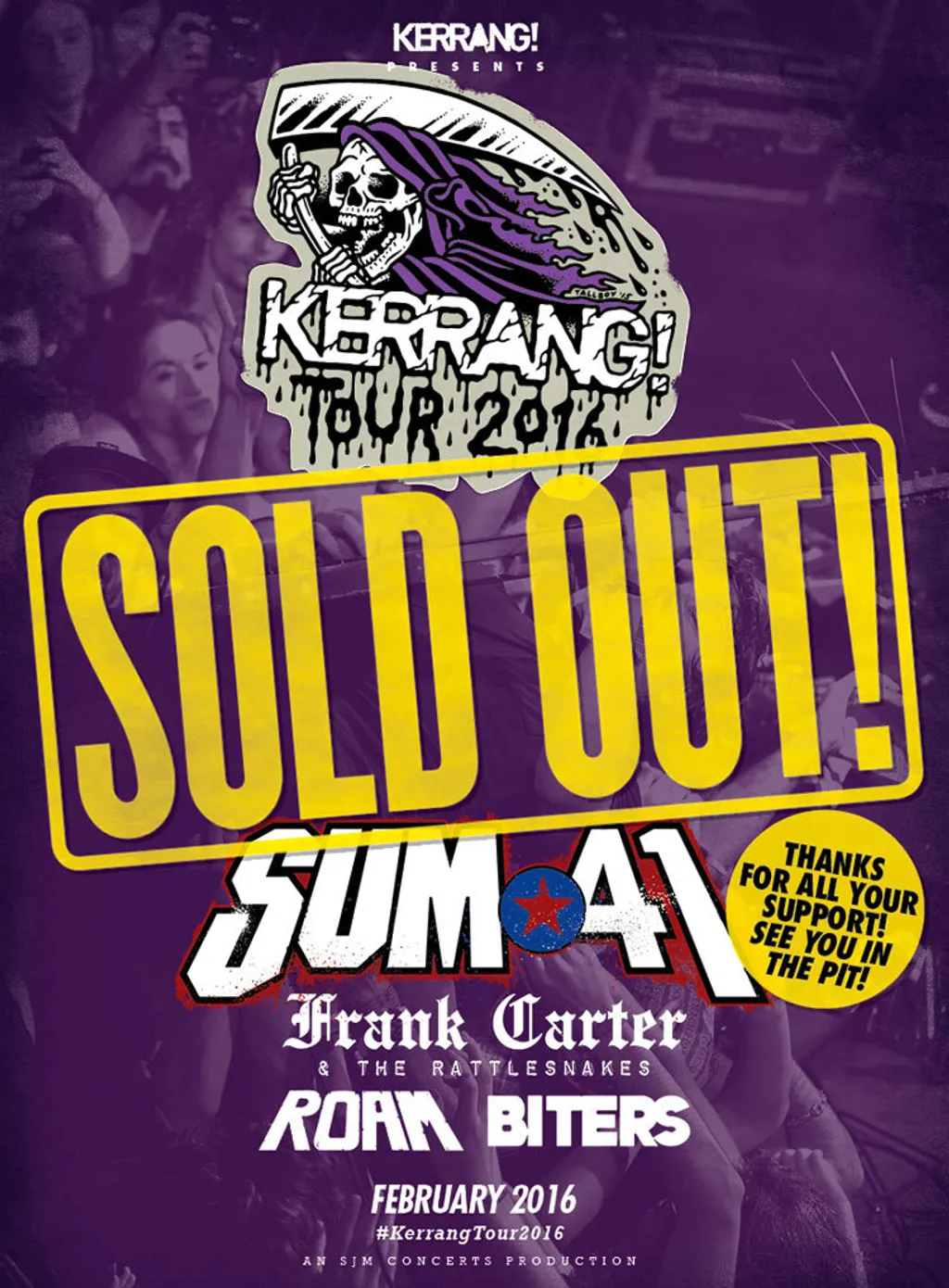 Kerrang Tour 2016 Sold Out